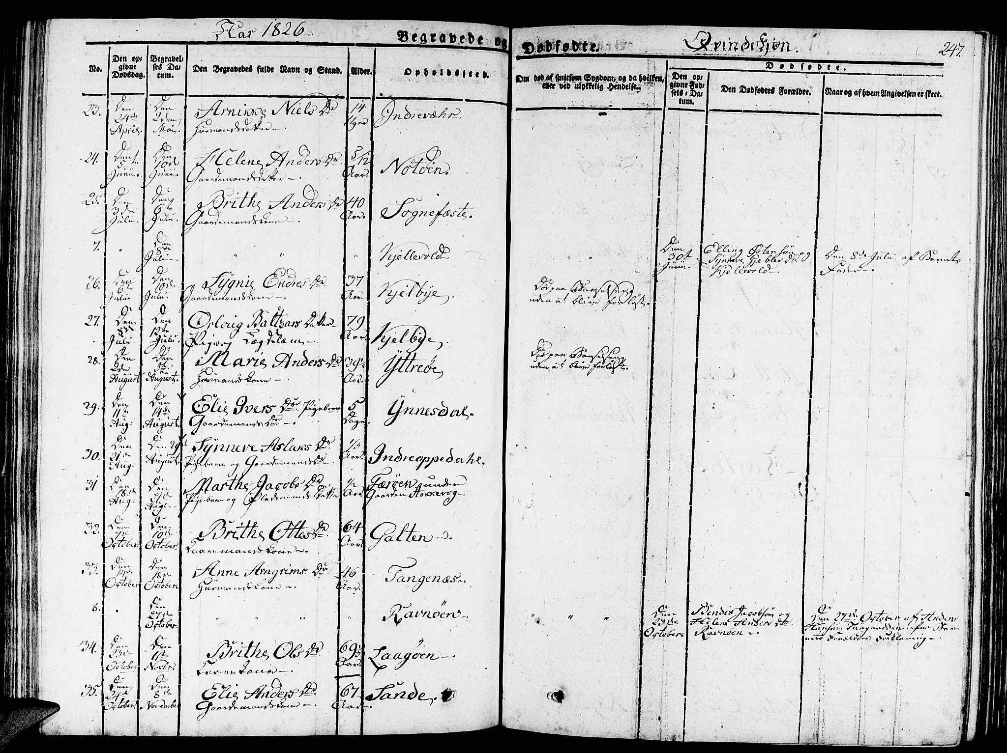 Gulen sokneprestembete, SAB/A-80201/H/Haa/Haaa/L0019: Parish register (official) no. A 19, 1826-1836, p. 247