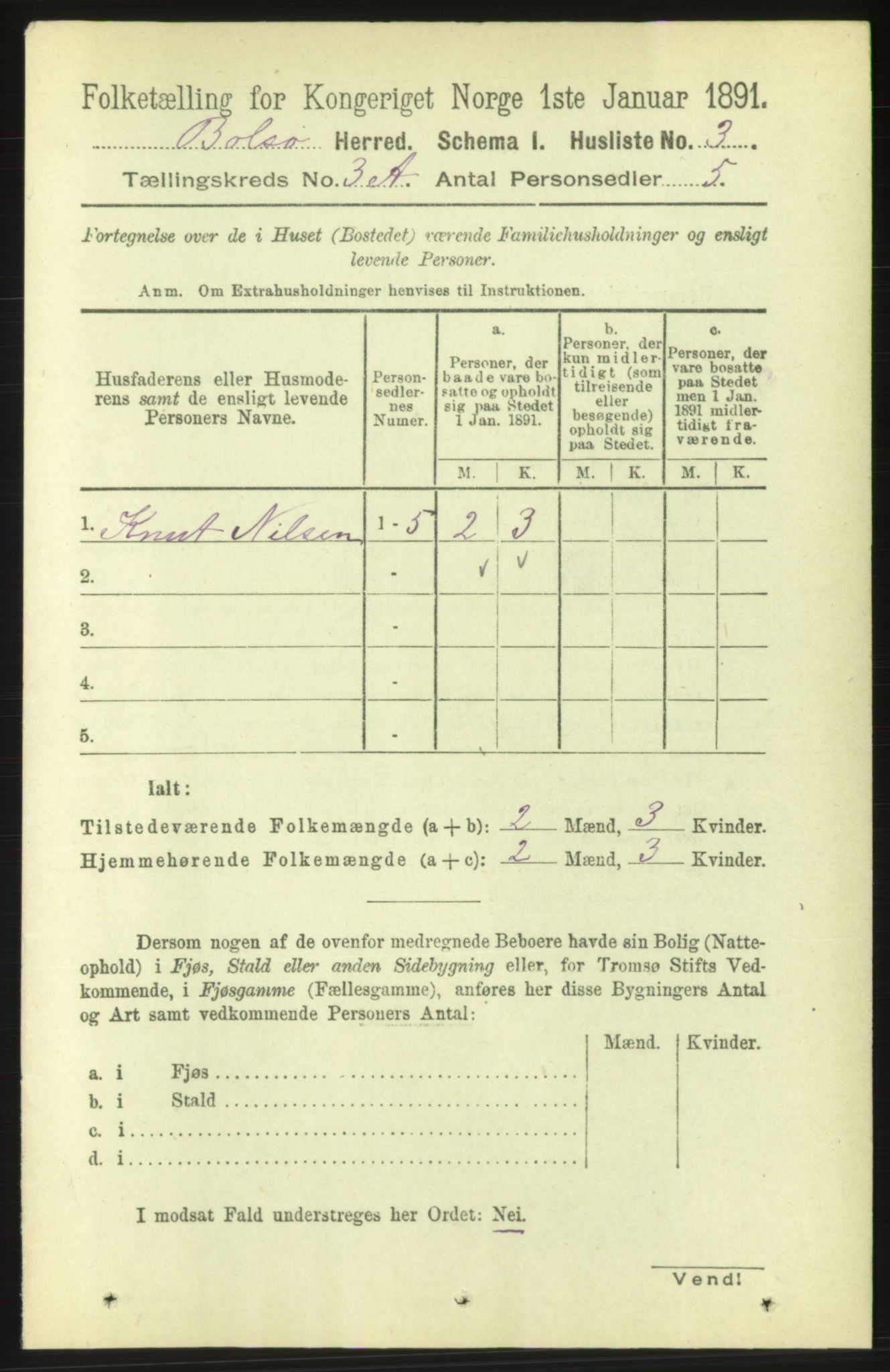 RA, 1891 census for 1544 Bolsøy, 1891, p. 1738