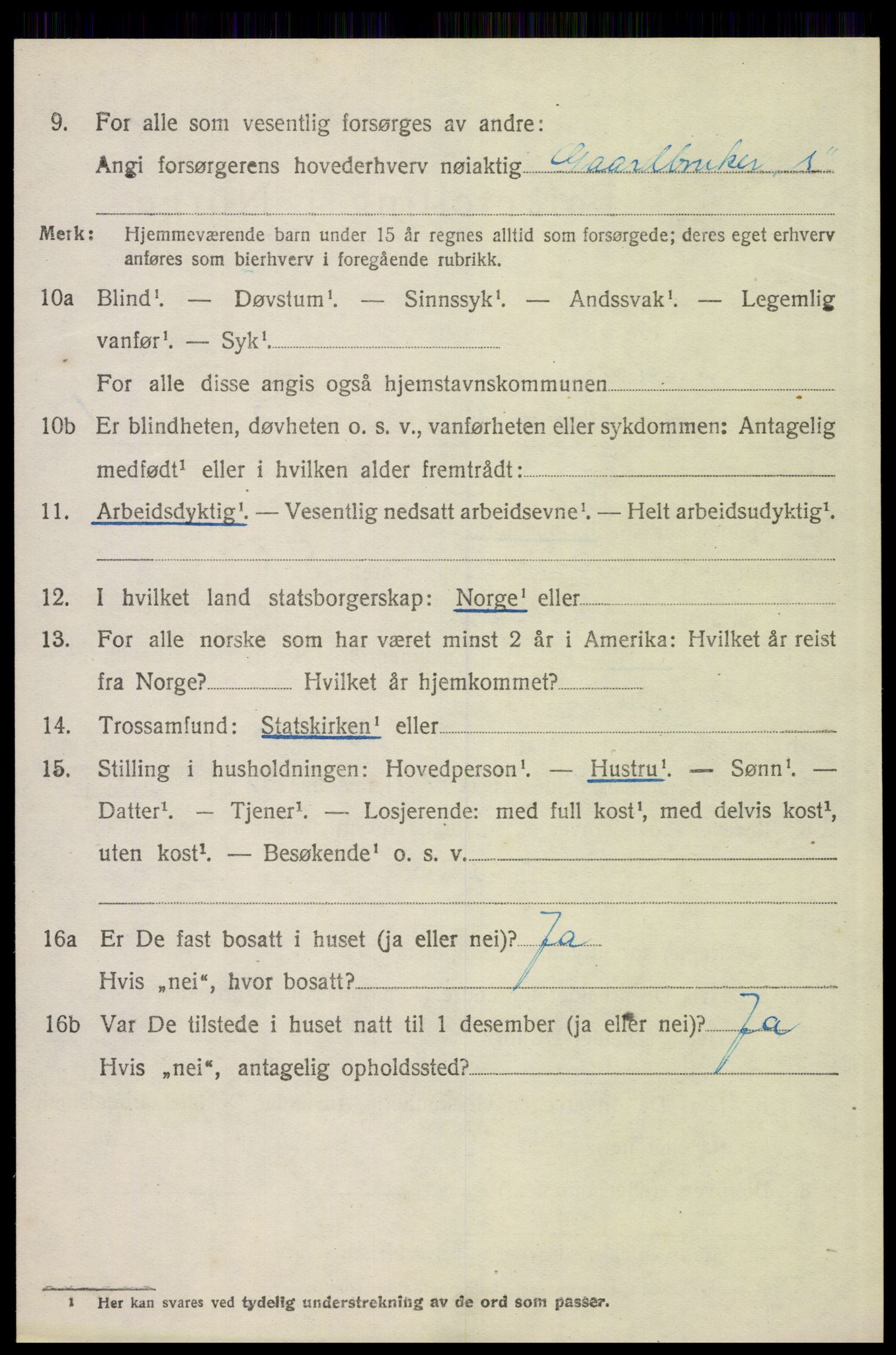 SAH, 1920 census for Elverum, 1920, p. 4691