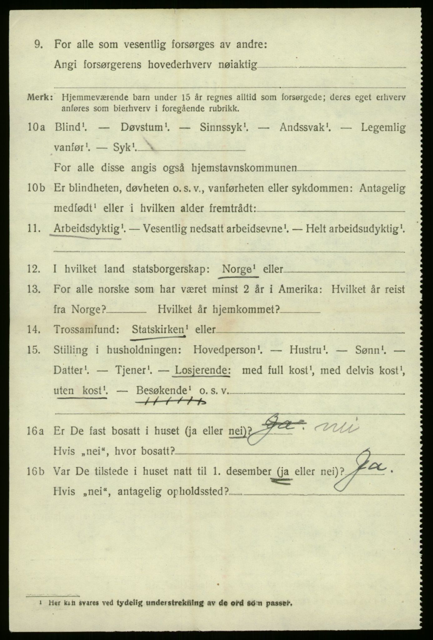 SAB, 1920 census for Jølster, 1920, p. 1957