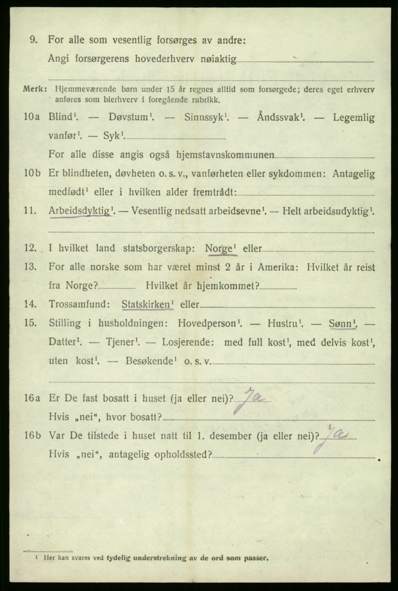 SAB, 1920 census for Gaular, 1920, p. 3801