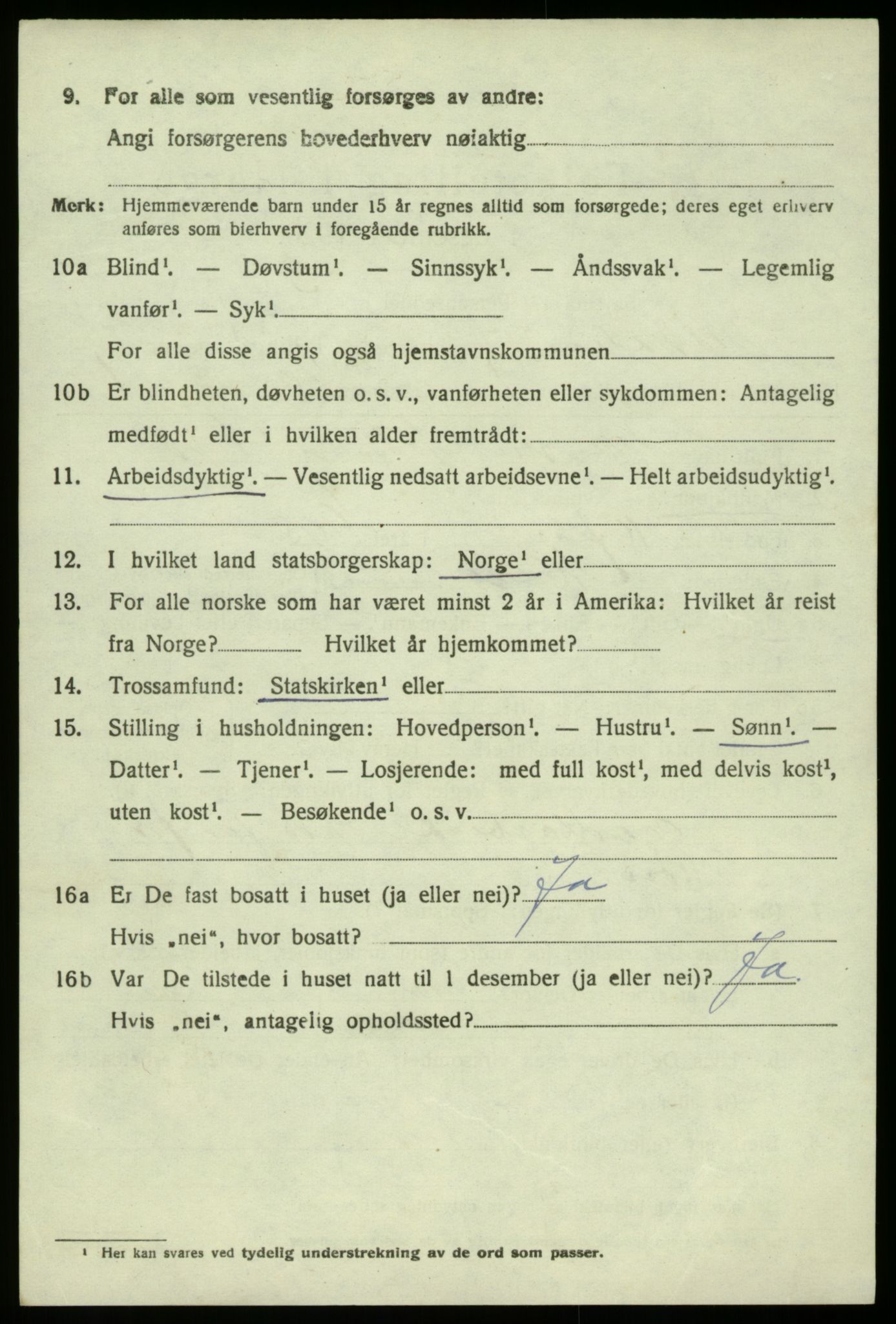 SAB, 1920 census for Modalen, 1920, p. 269