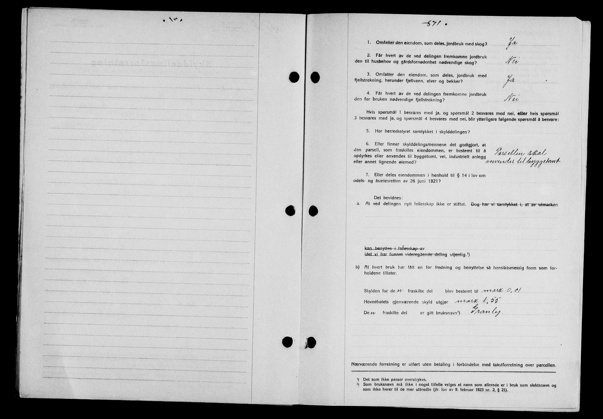 Gauldal sorenskriveri, SAT/A-0014/1/2/2C/L0047: Mortgage book no. 50-51, 1937-1937, Diary no: : 841/1937