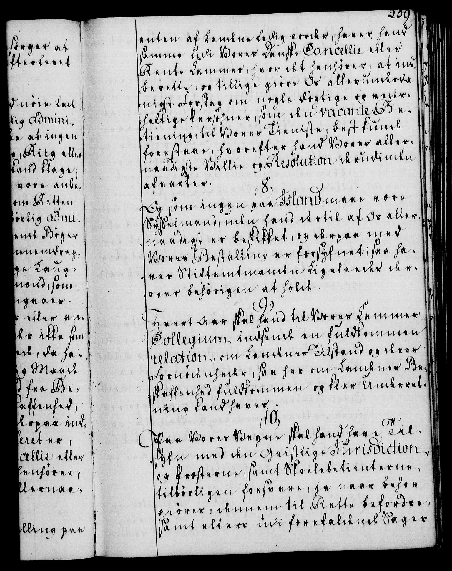 Rentekammeret, Kammerkanselliet, RA/EA-3111/G/Gg/Ggi/L0003: Norsk instruksjonsprotokoll med register (merket RK 53.36), 1751-1775, p. 259