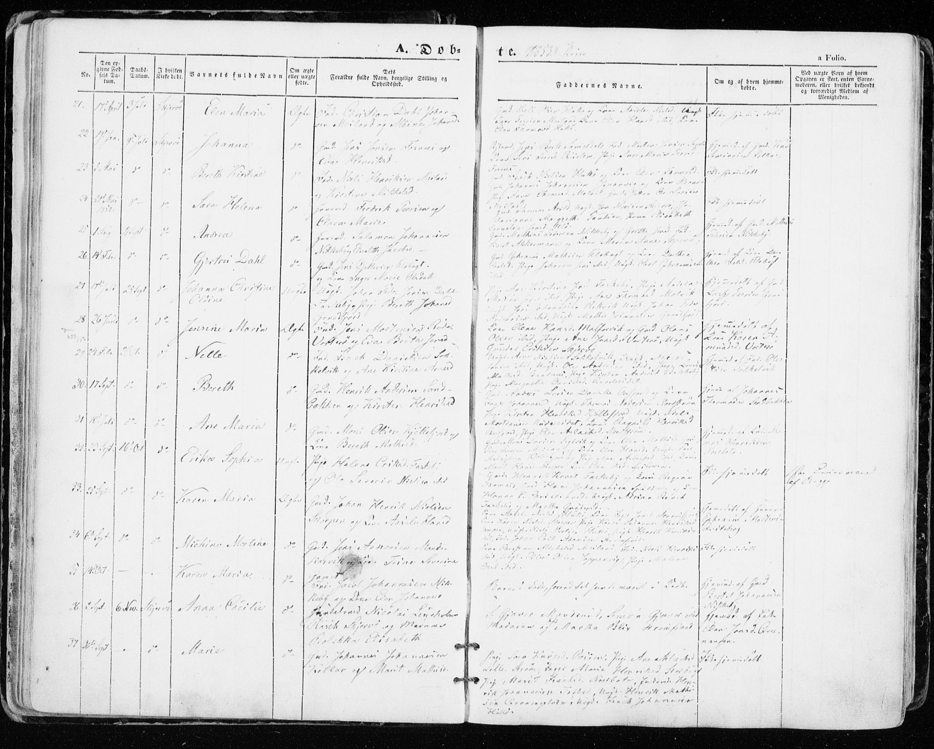 Skjervøy sokneprestkontor, AV/SATØ-S-1300/H/Ha/Haa/L0006kirke: Parish register (official) no. 6, 1848-1859