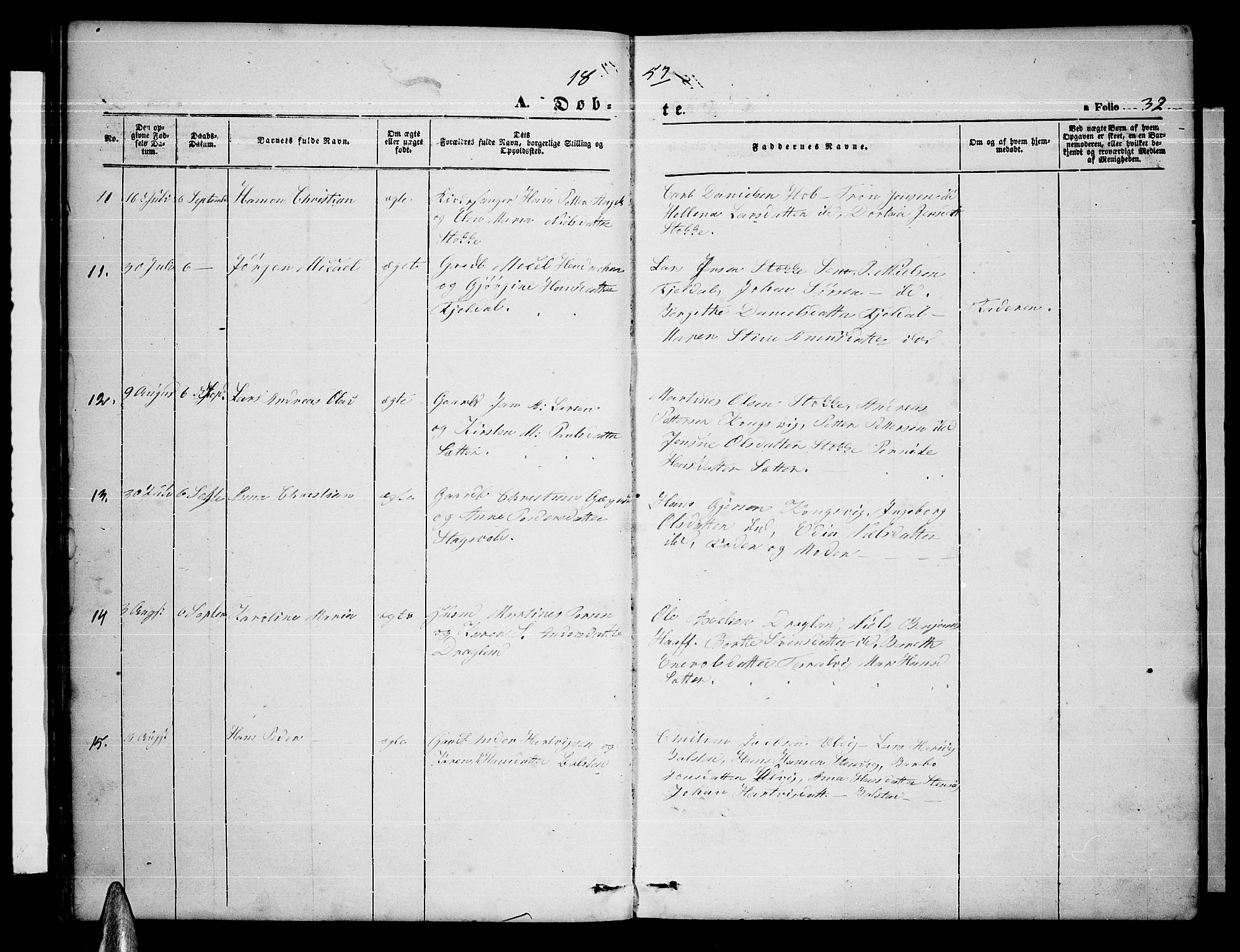Ministerialprotokoller, klokkerbøker og fødselsregistre - Nordland, SAT/A-1459/865/L0929: Parish register (copy) no. 865C01, 1840-1866, p. 32