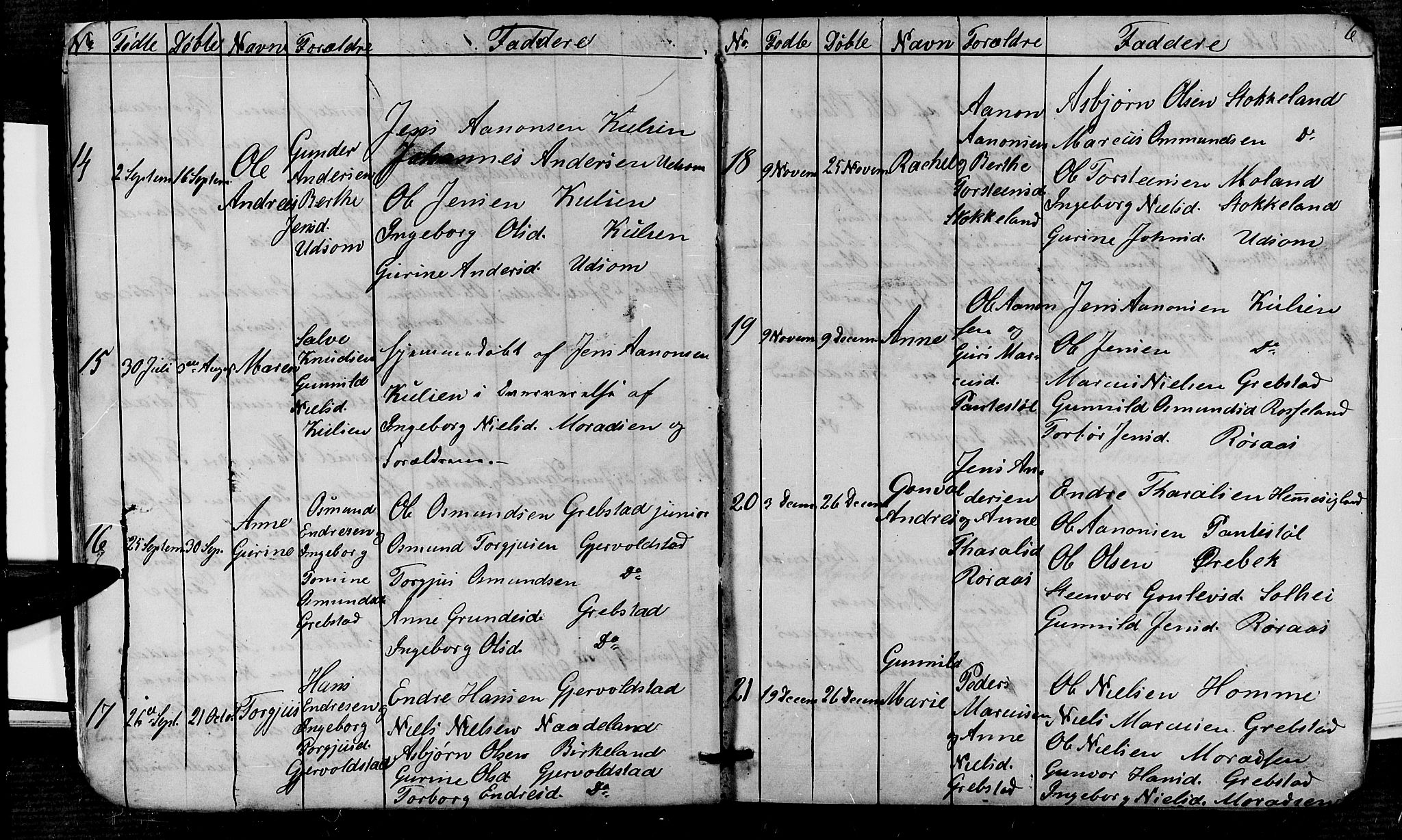 Søgne sokneprestkontor, AV/SAK-1111-0037/F/Fb/Fba/L0002: Parish register (copy) no. B 2, 1848-1873, p. 6
