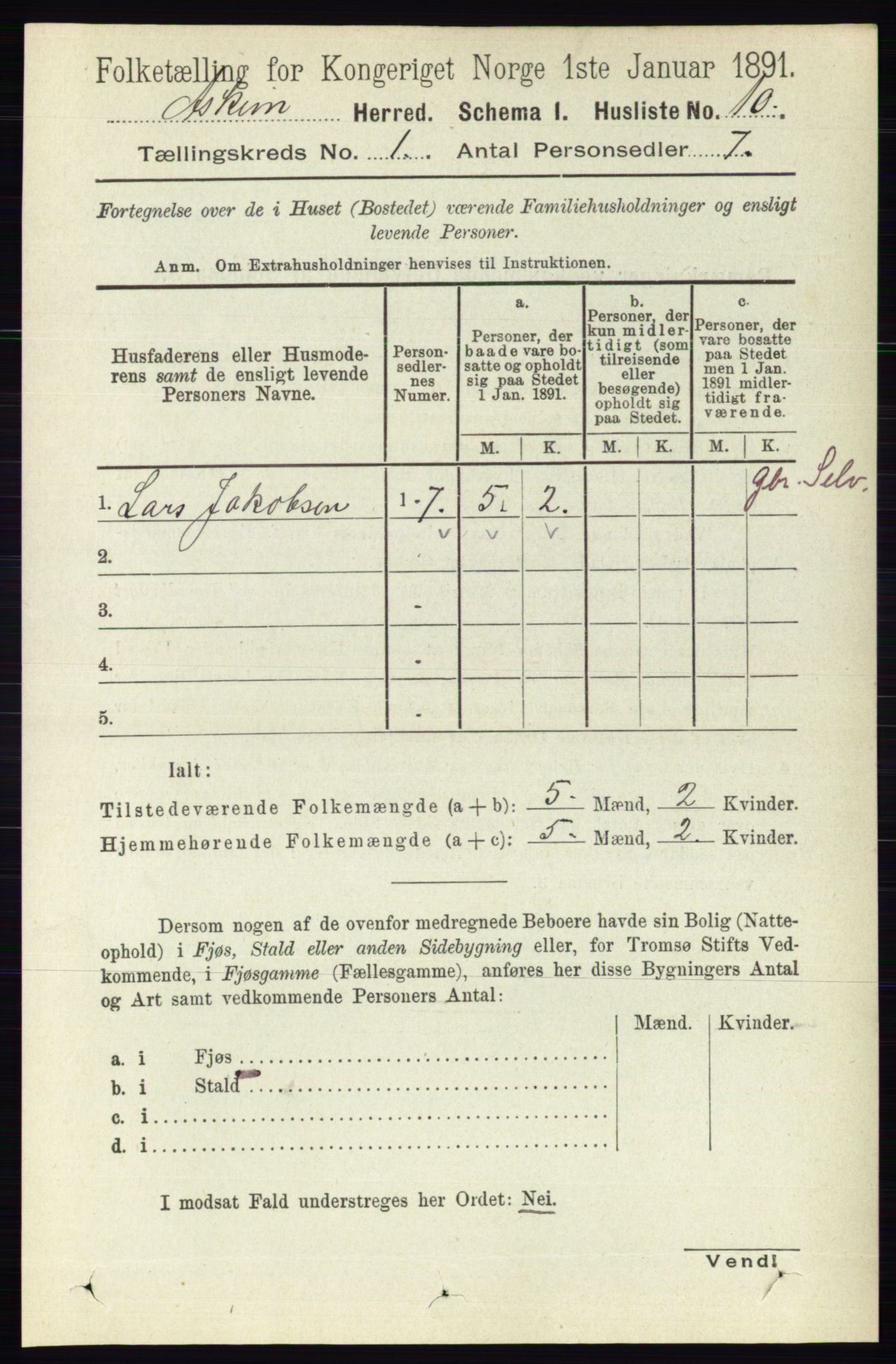 RA, 1891 census for 0124 Askim, 1891, p. 51