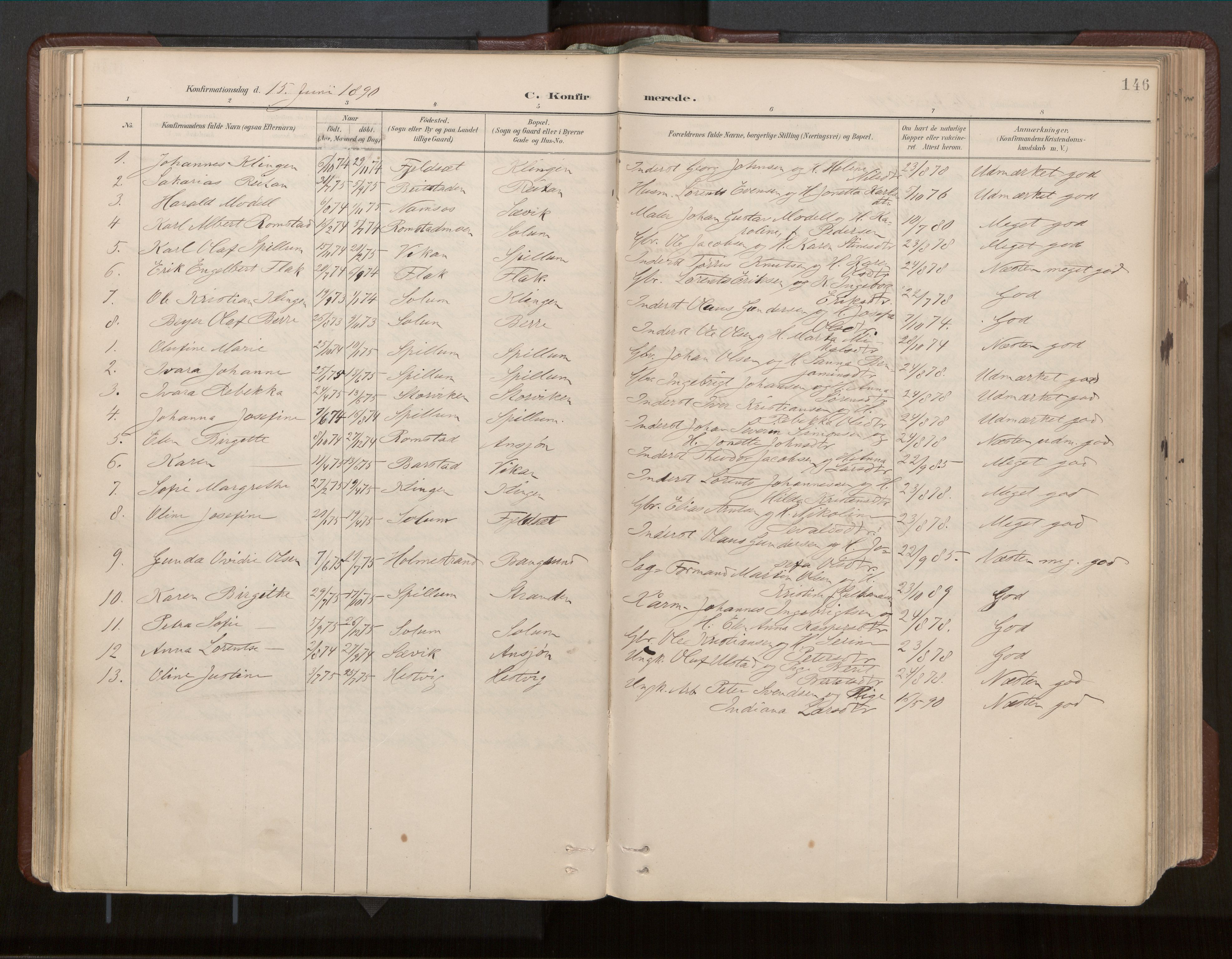 Ministerialprotokoller, klokkerbøker og fødselsregistre - Nord-Trøndelag, SAT/A-1458/770/L0589: Parish register (official) no. 770A03, 1887-1929, p. 146