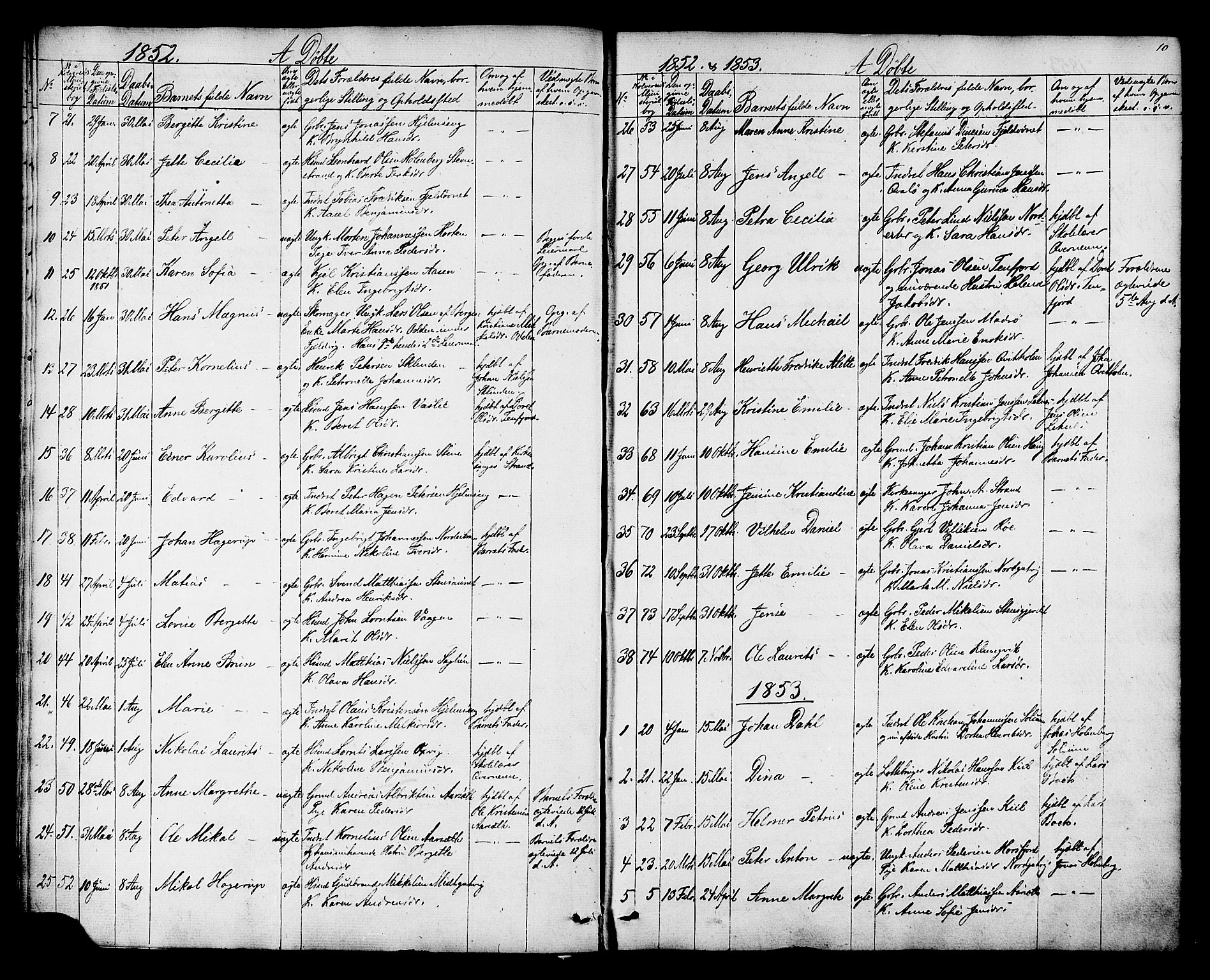 Ministerialprotokoller, klokkerbøker og fødselsregistre - Nord-Trøndelag, SAT/A-1458/788/L0695: Parish register (official) no. 788A02, 1843-1862, p. 10