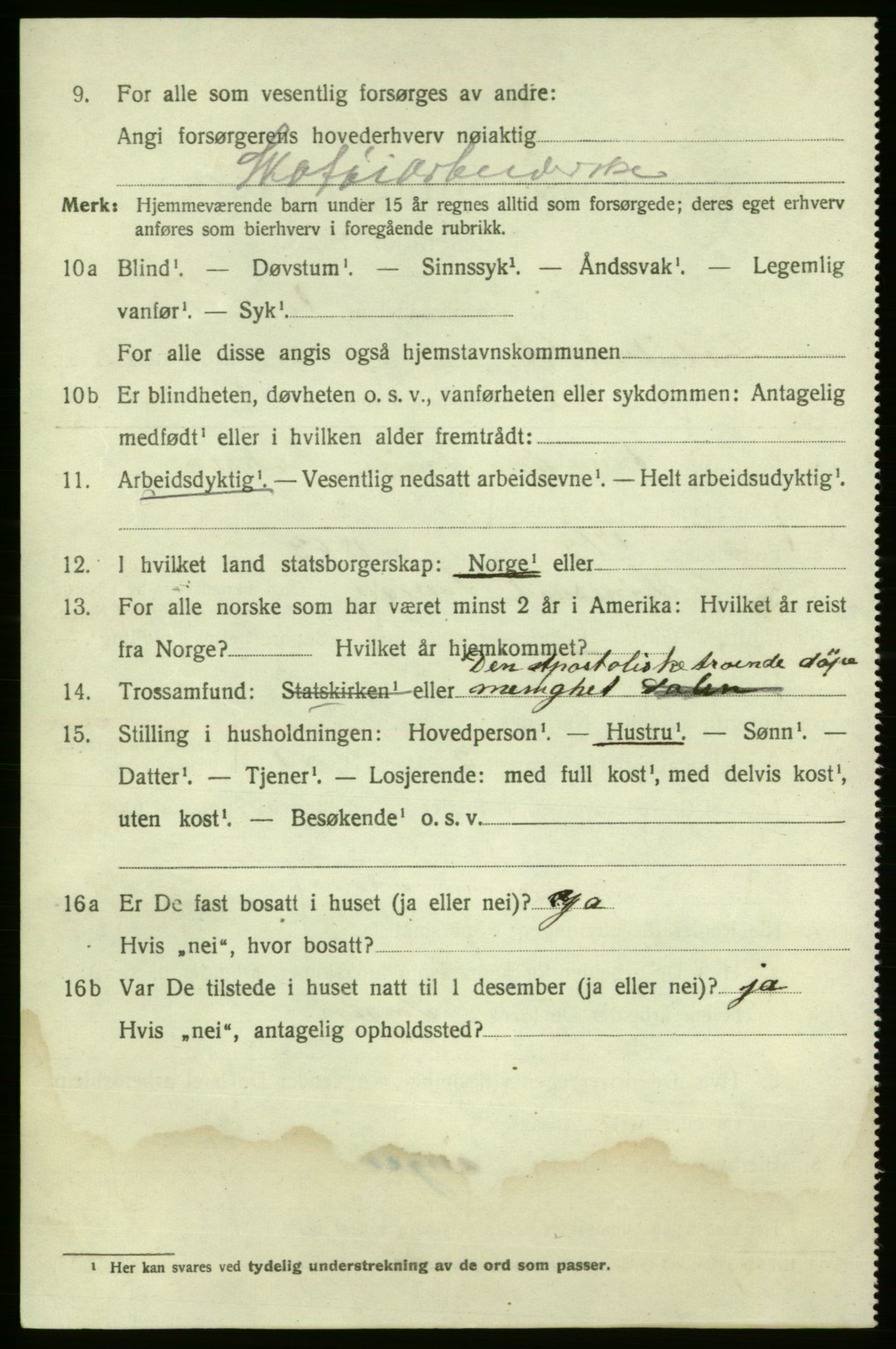 SAO, 1920 census for Fredrikshald, 1920, p. 19896