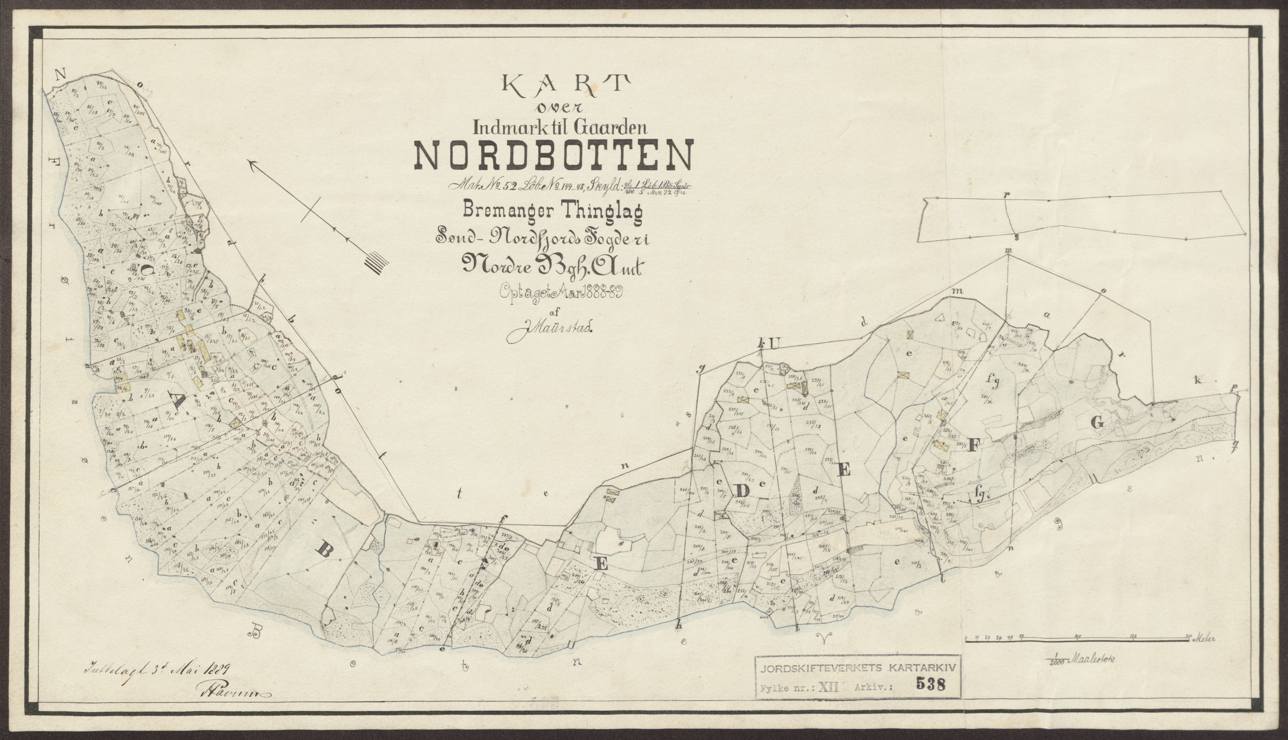 Jordskifteverkets kartarkiv, RA/S-3929/T, 1859-1988, p. 653