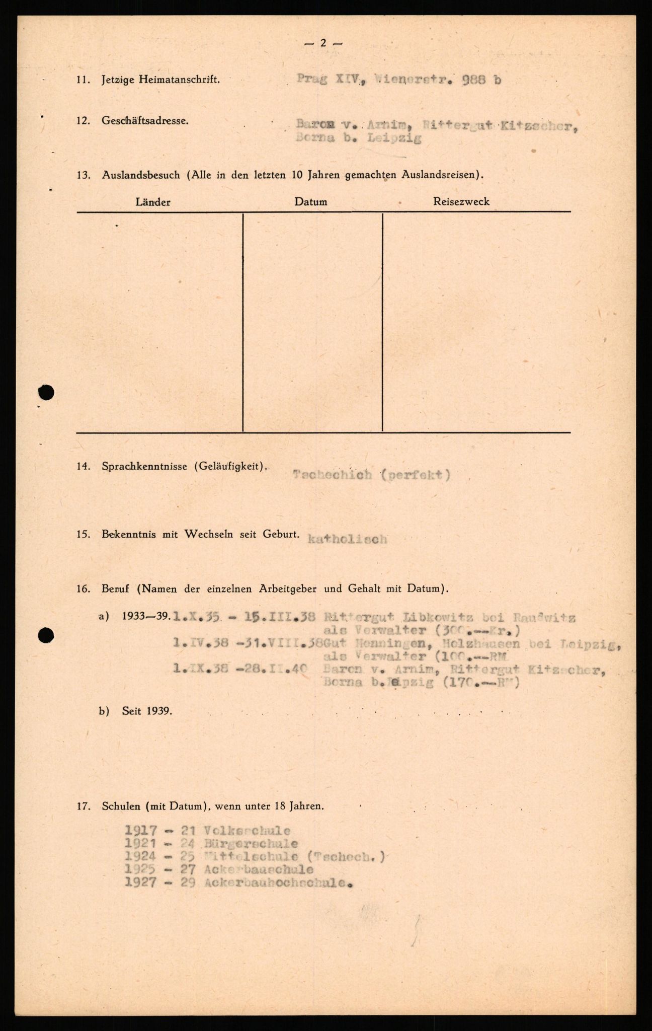 Forsvaret, Forsvarets overkommando II, AV/RA-RAFA-3915/D/Db/L0041: CI Questionaires.  Diverse nasjonaliteter., 1945-1946, p. 345
