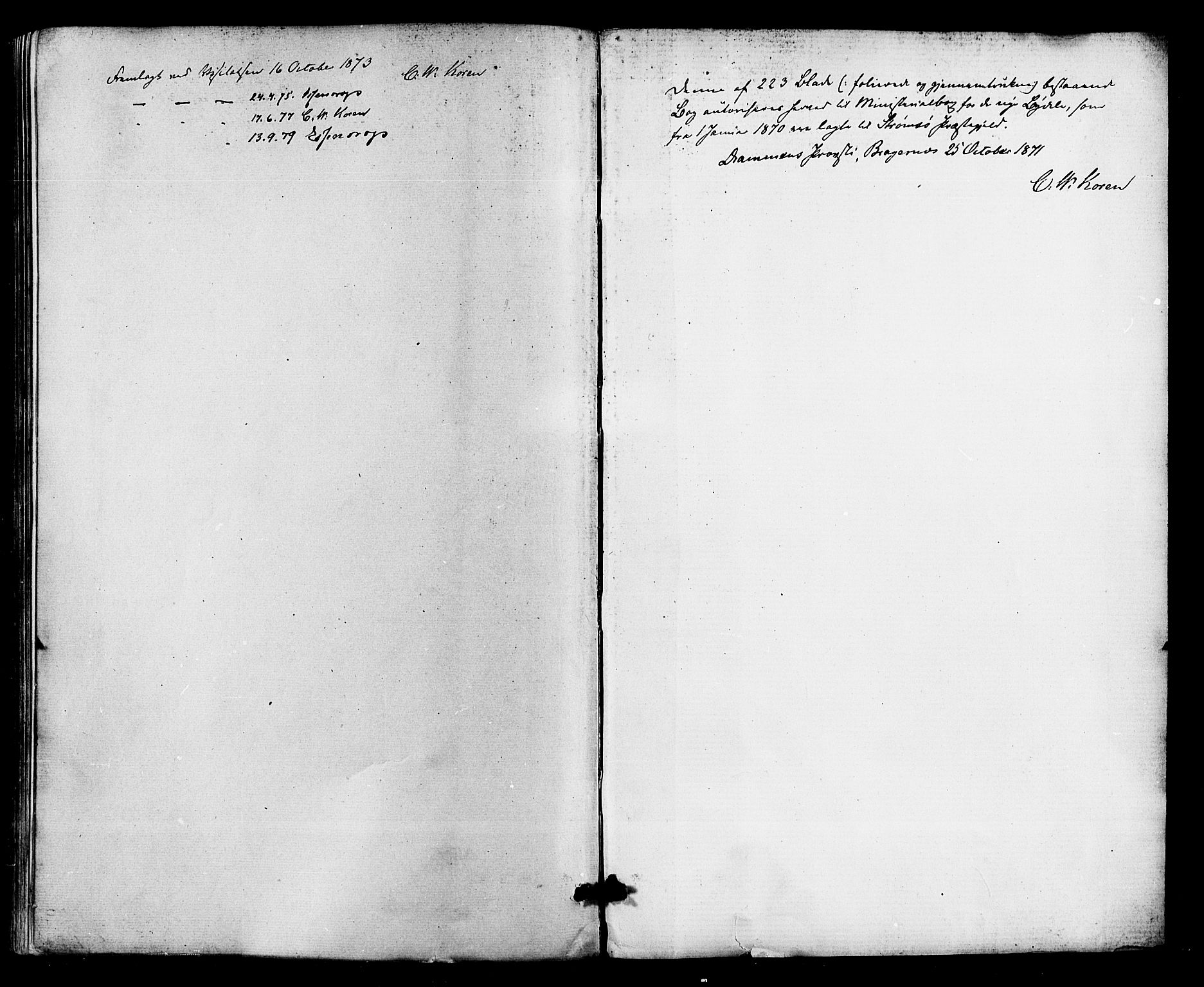 Strømsø kirkebøker, AV/SAKO-A-246/F/Fa/L0020: Parish register (official) no. I 20, 1870-1878