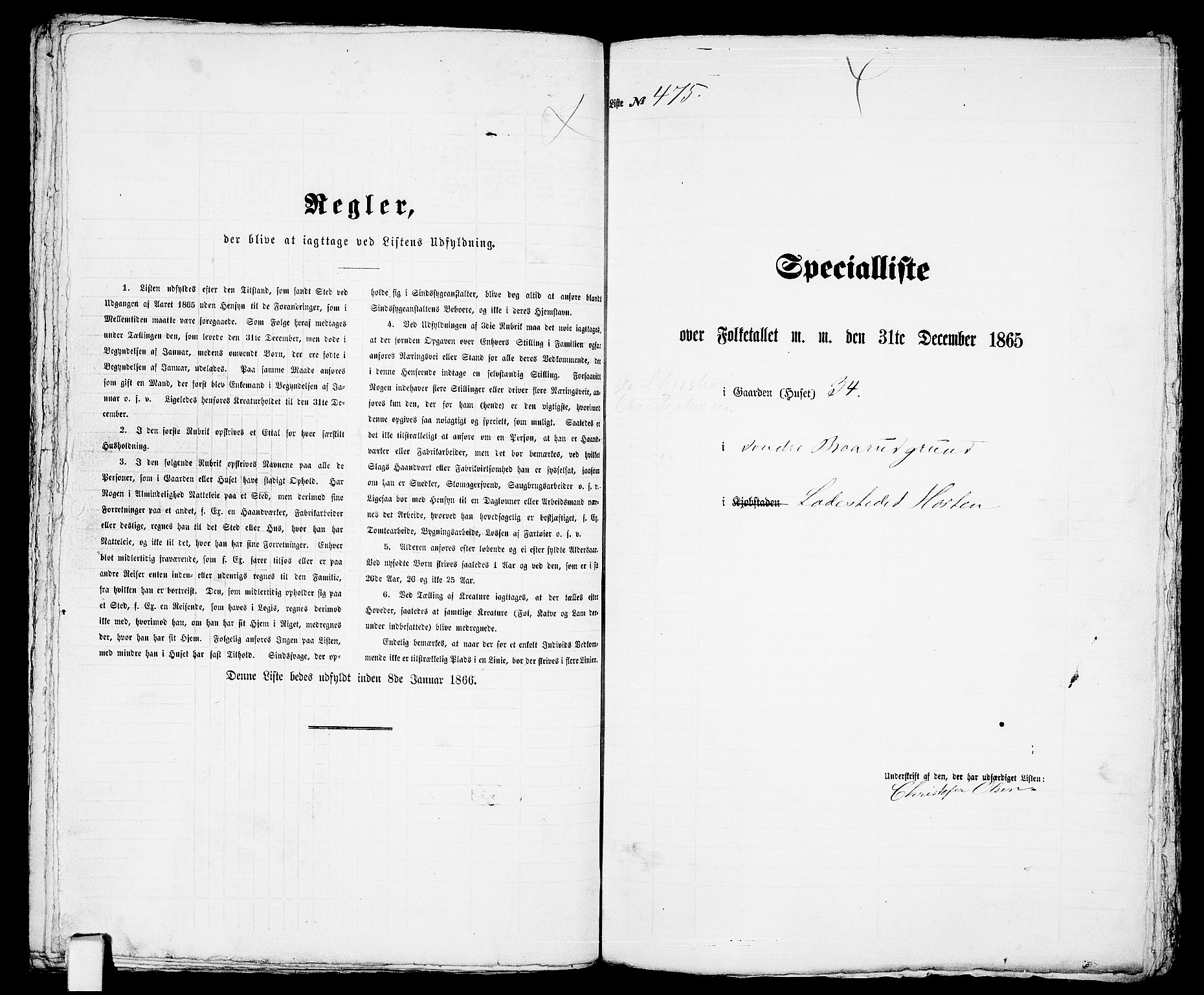 RA, 1865 census for Horten, 1865, p. 993