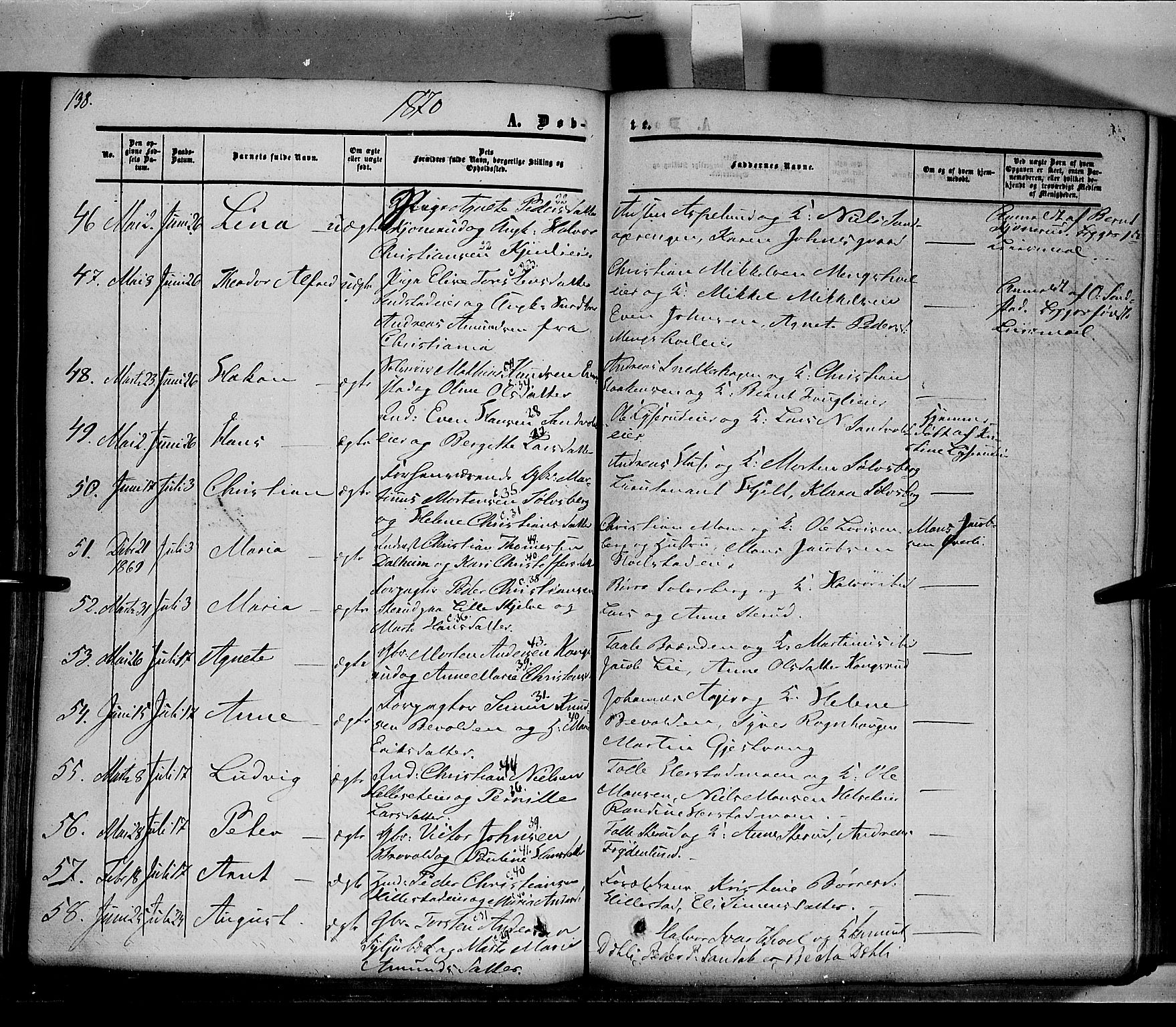 Nes prestekontor, Hedmark, AV/SAH-PREST-020/K/Ka/L0004: Parish register (official) no. 4, 1852-1886, p. 138