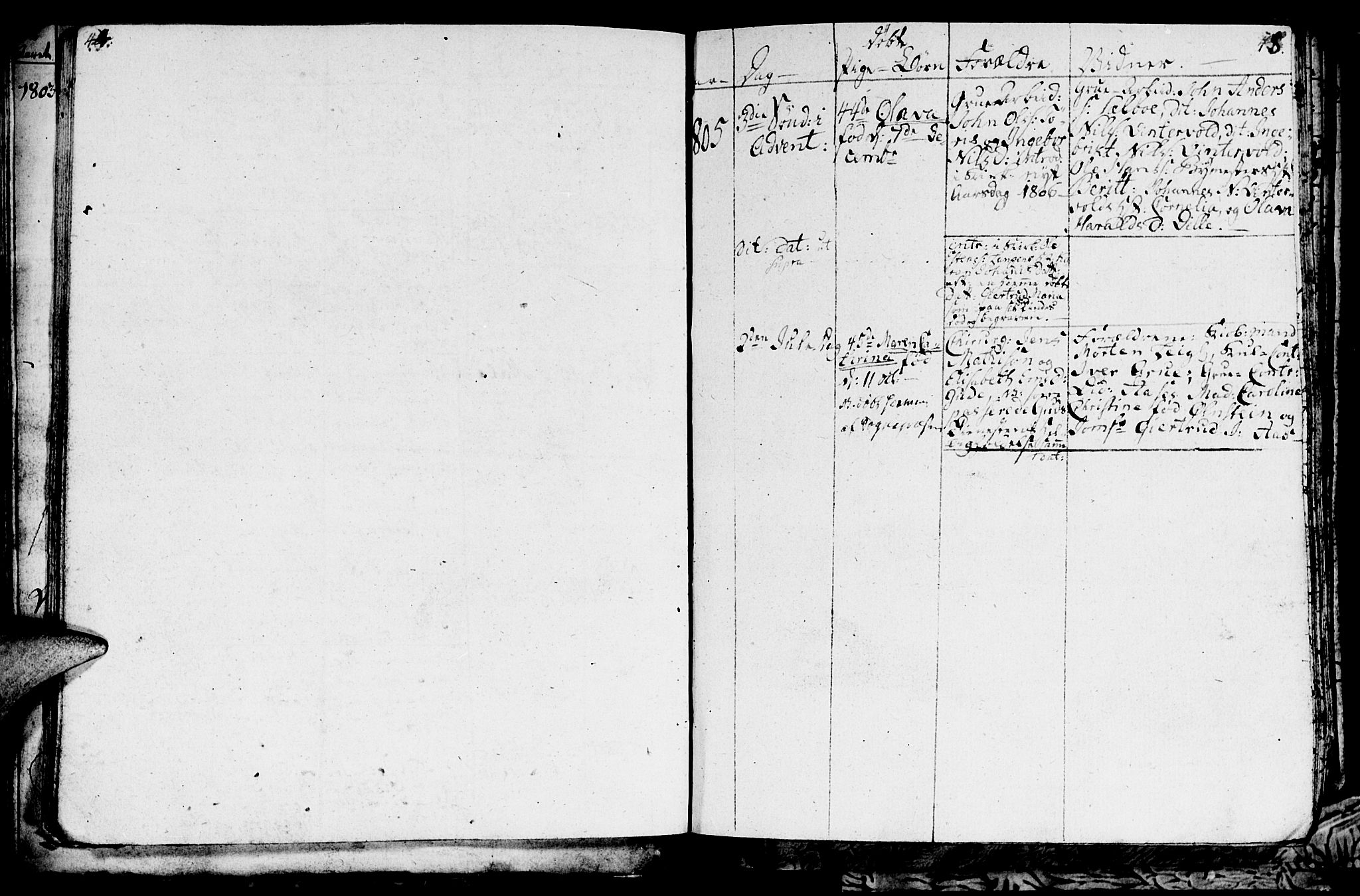 Ministerialprotokoller, klokkerbøker og fødselsregistre - Sør-Trøndelag, AV/SAT-A-1456/681/L0937: Parish register (copy) no. 681C01, 1798-1810, p. 44-45