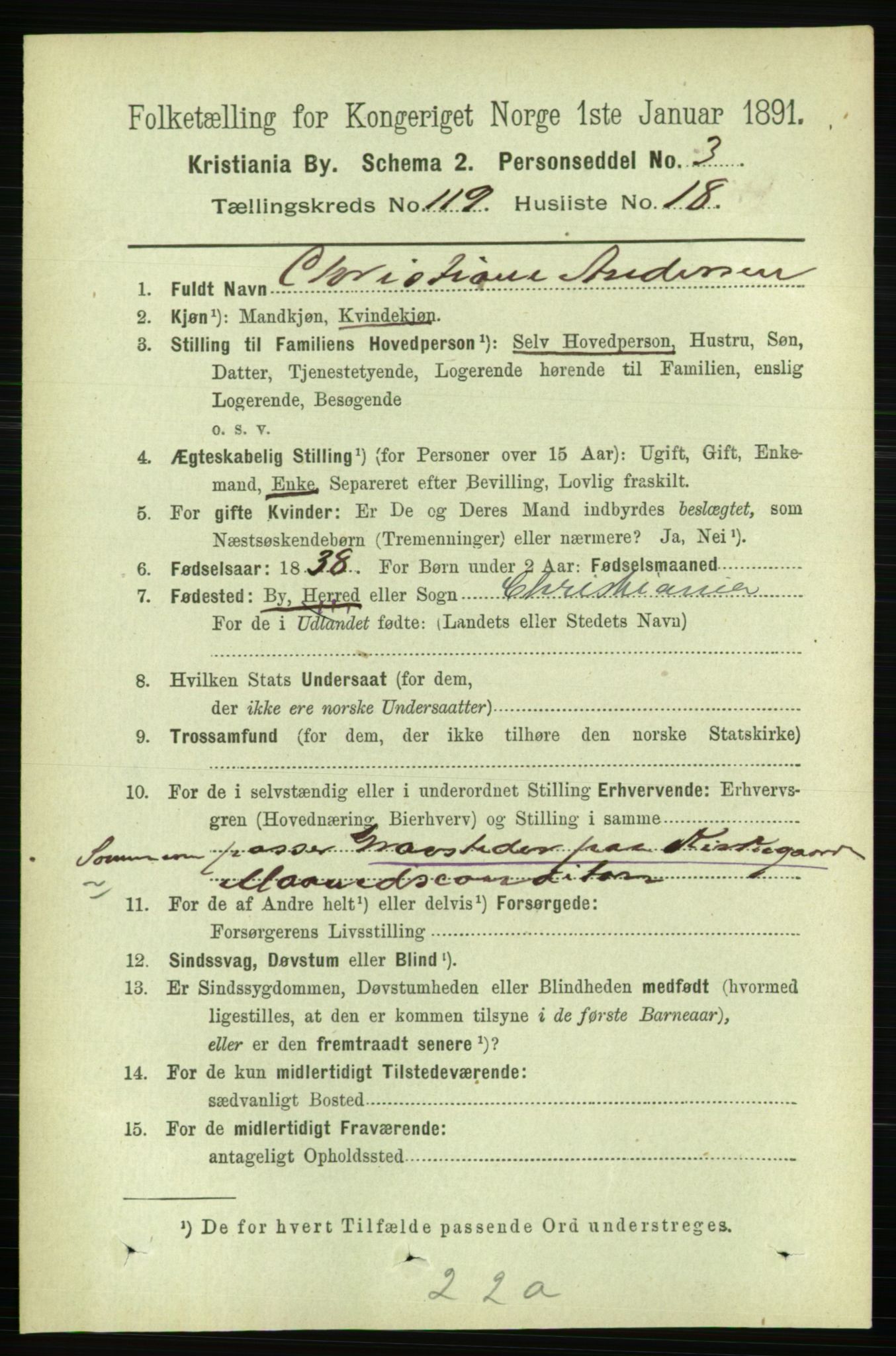 RA, 1891 census for 0301 Kristiania, 1891, p. 63893