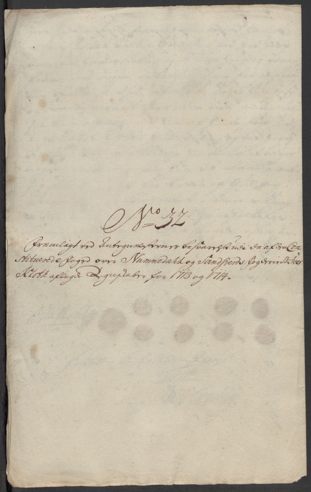 Rentekammeret inntil 1814, Reviderte regnskaper, Fogderegnskap, AV/RA-EA-4092/R24/L1590: Fogderegnskap Numedal og Sandsvær, 1714, p. 236