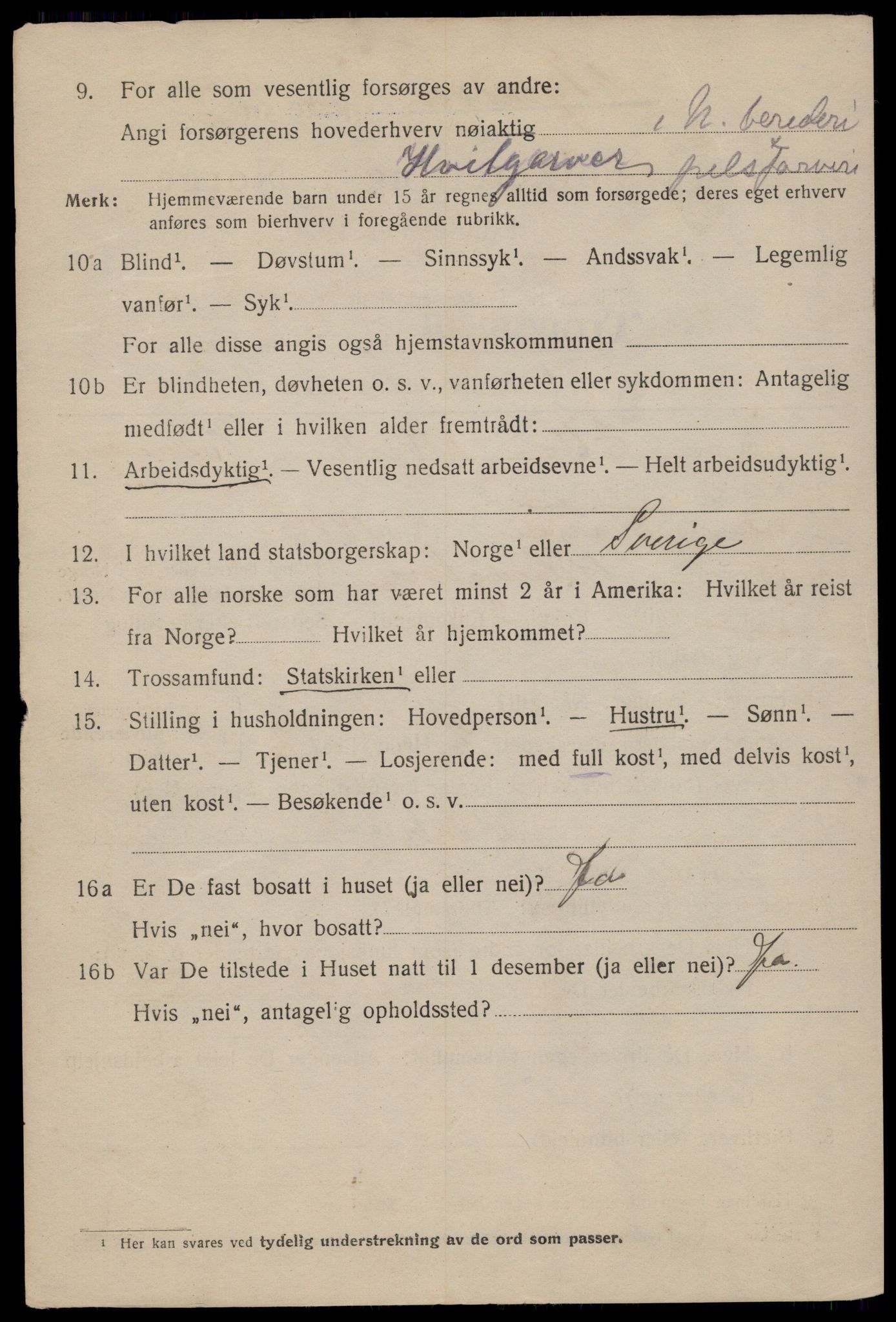 SAT, 1920 census for Trondheim, 1920, p. 33947