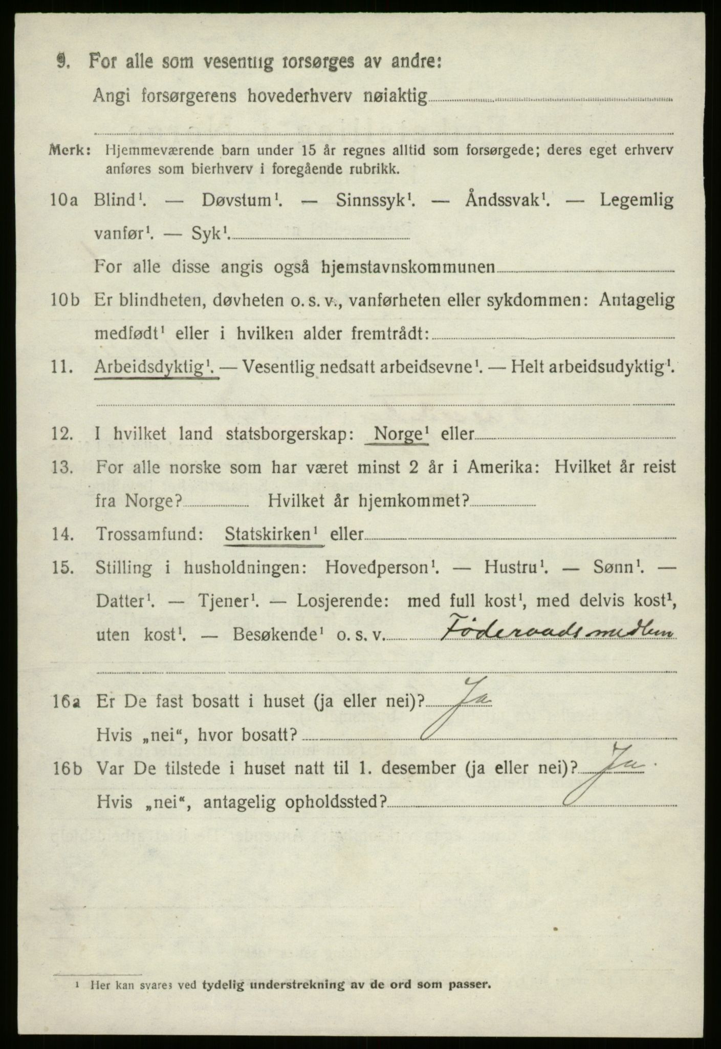 SAB, 1920 census for Gloppen, 1920, p. 3713