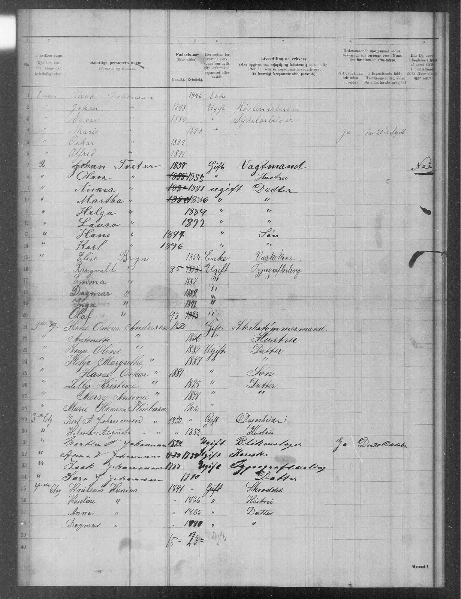 OBA, Municipal Census 1902 for Kristiania, 1902, p. 17275