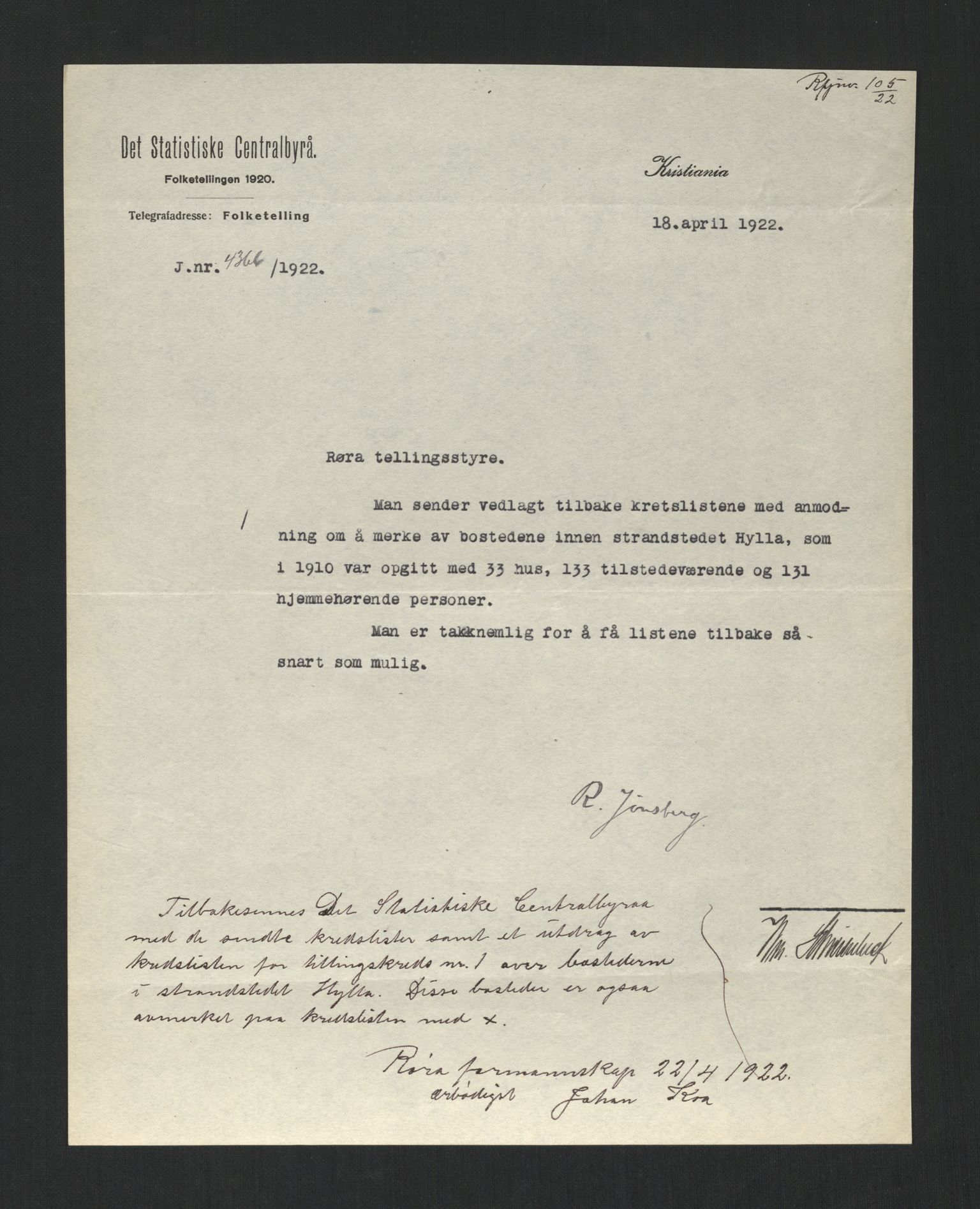 SAT, 1920 census for Røra, 1920, p. 8