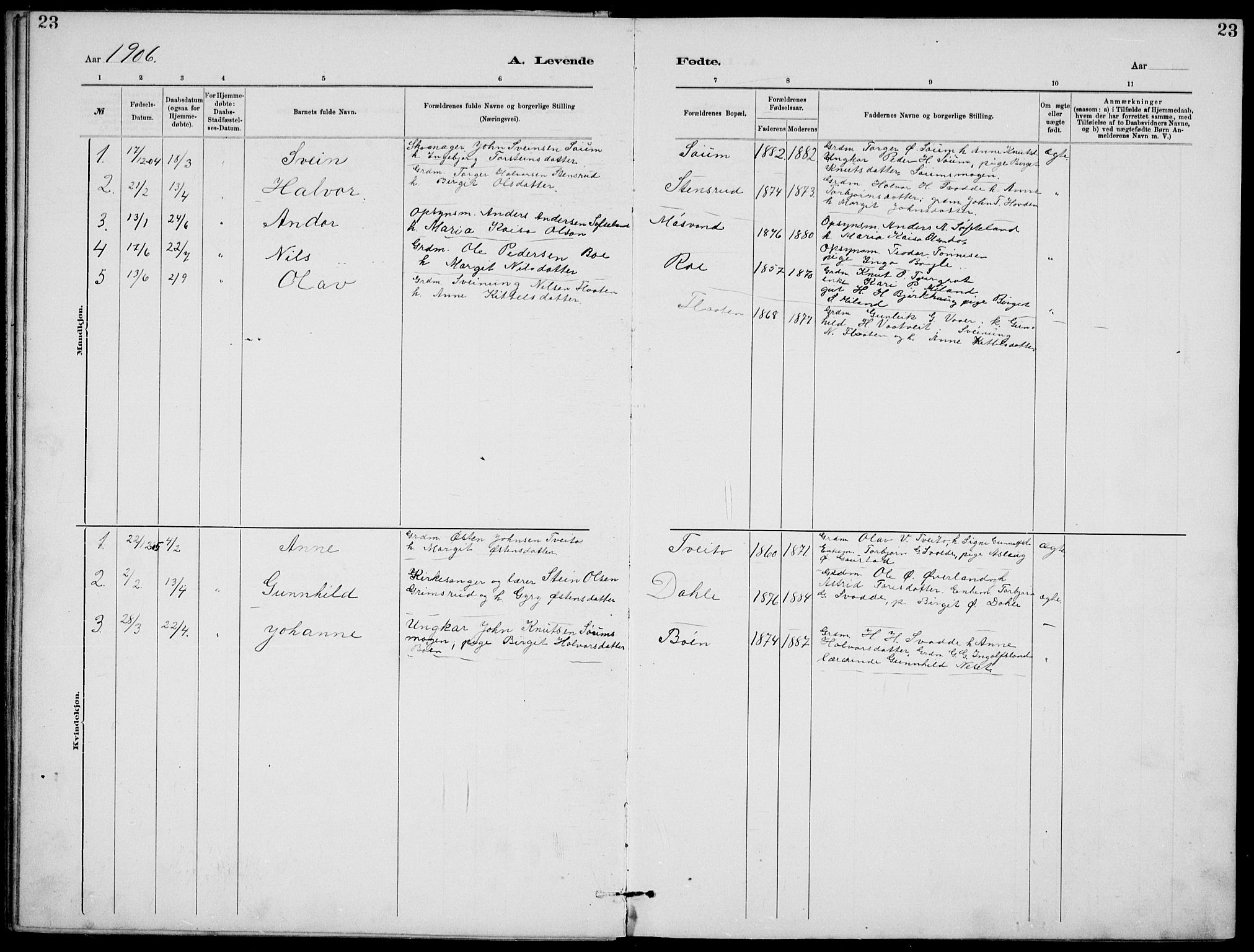 Rjukan kirkebøker, AV/SAKO-A-294/G/Ga/L0001: Parish register (copy) no. 1, 1880-1914, p. 23