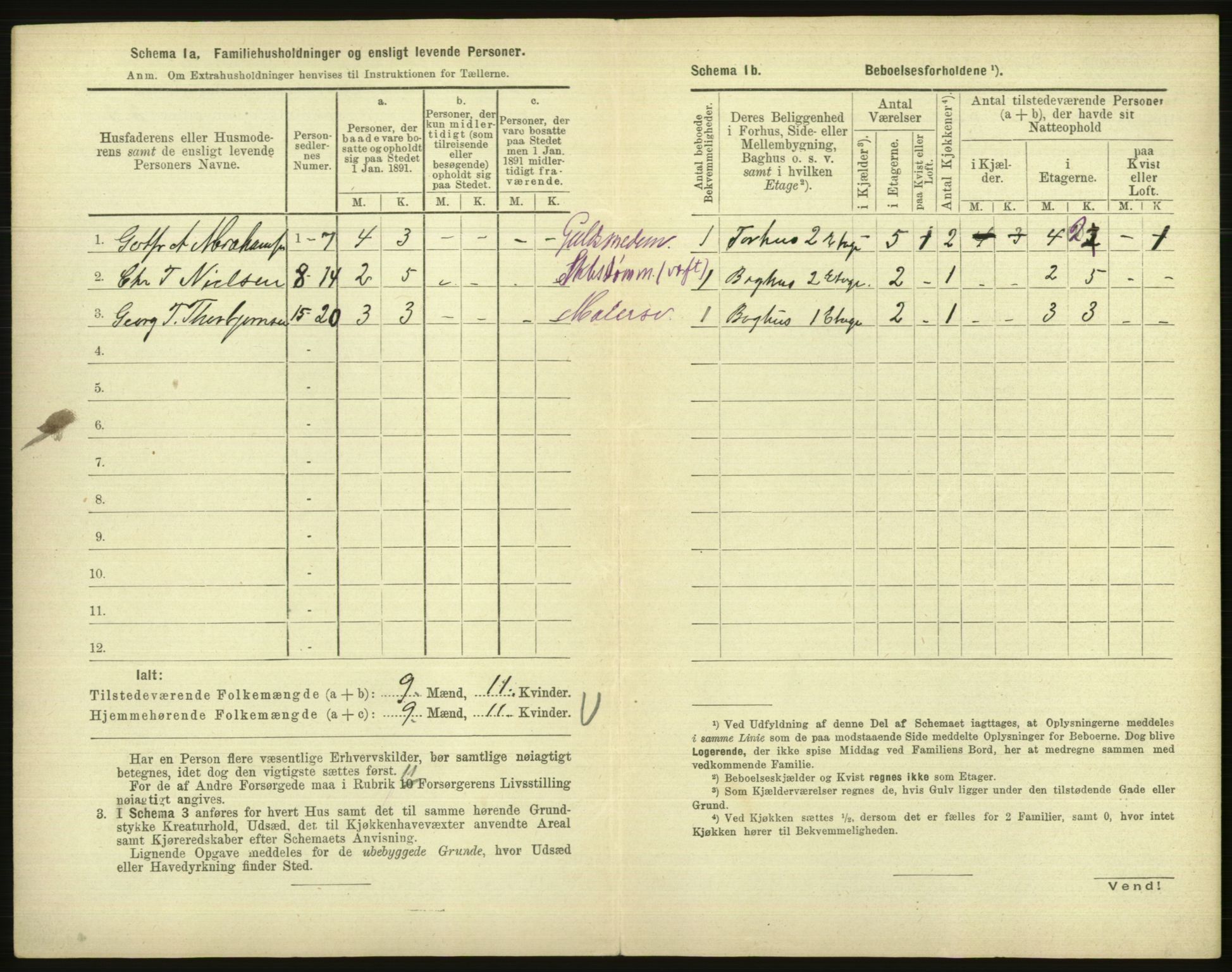 RA, 1891 census for 1001 Kristiansand, 1891, p. 551