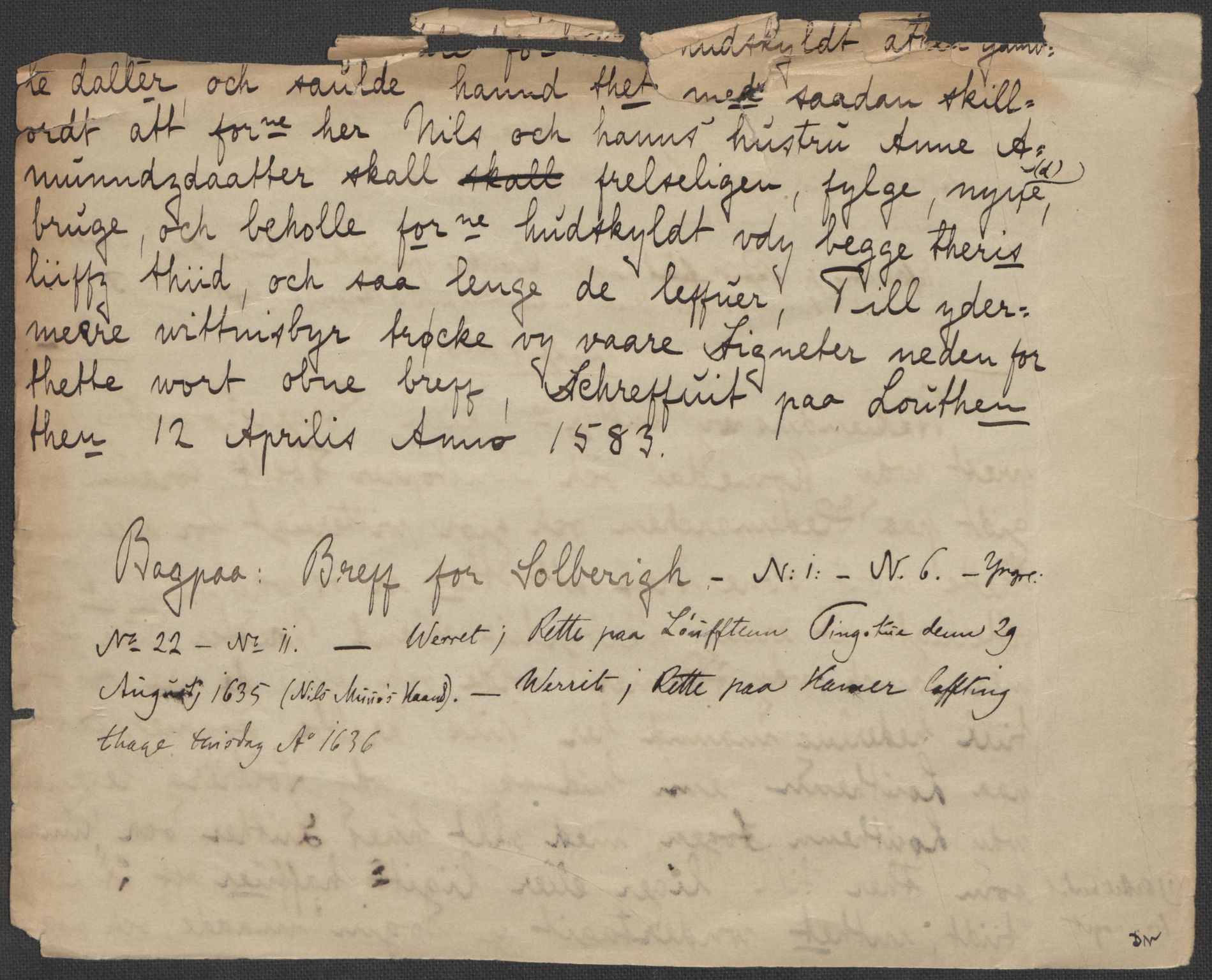 Riksarkivets diplomsamling, AV/RA-EA-5965/F15/L0011: Prestearkiv - Hedmark, 1575-1735, p. 21