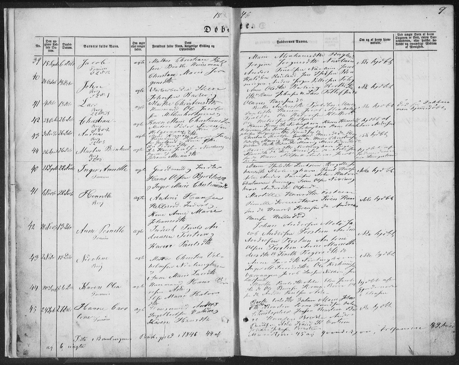 Brunlanes kirkebøker, AV/SAKO-A-342/F/Fa/L0004: Parish register (official) no. I 4, 1846-1862, p. 9