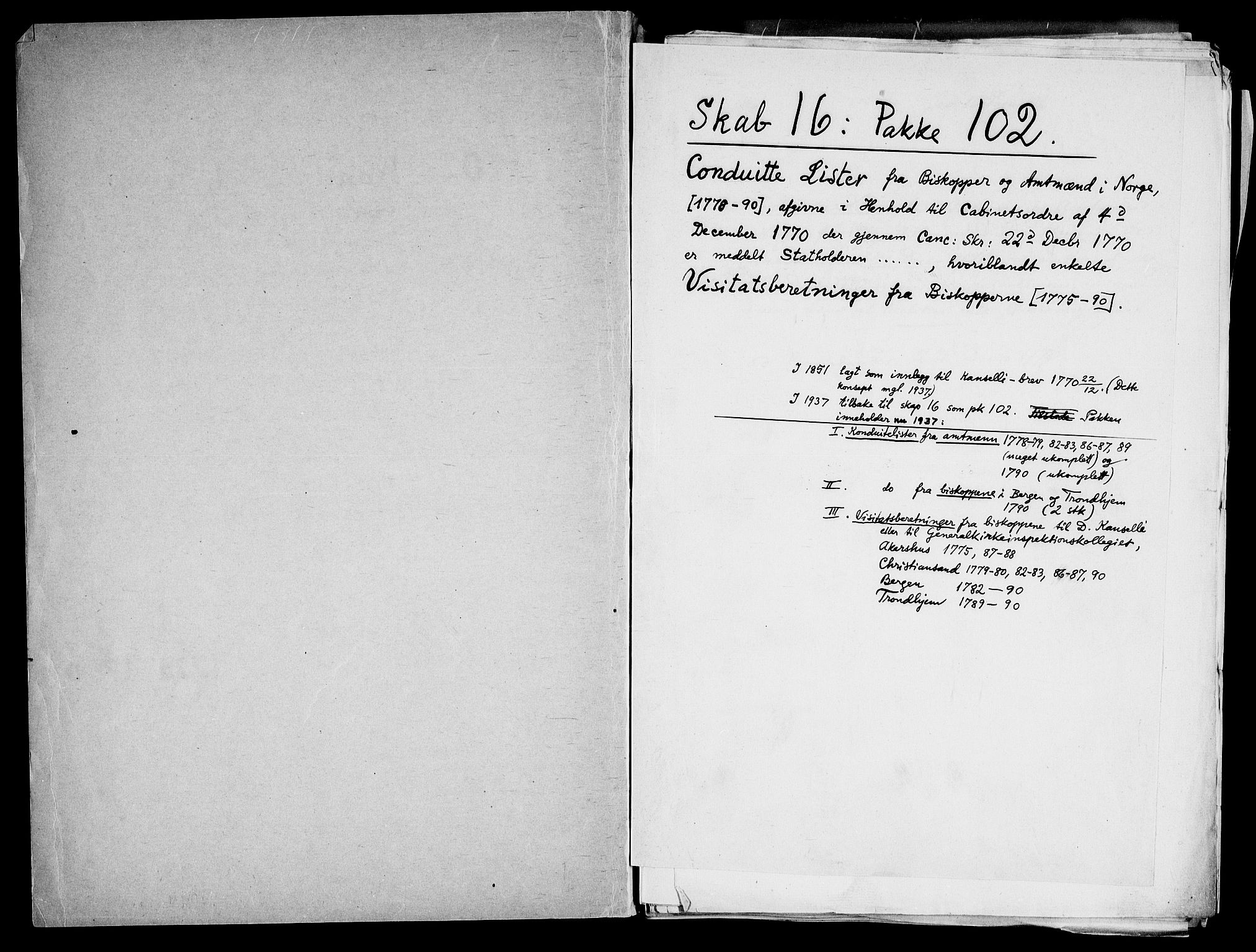 Danske Kanselli, Skapsaker, RA/EA-4061/F/L0132: Skap 16, pakke 102-119, 1591-1810, p. 3