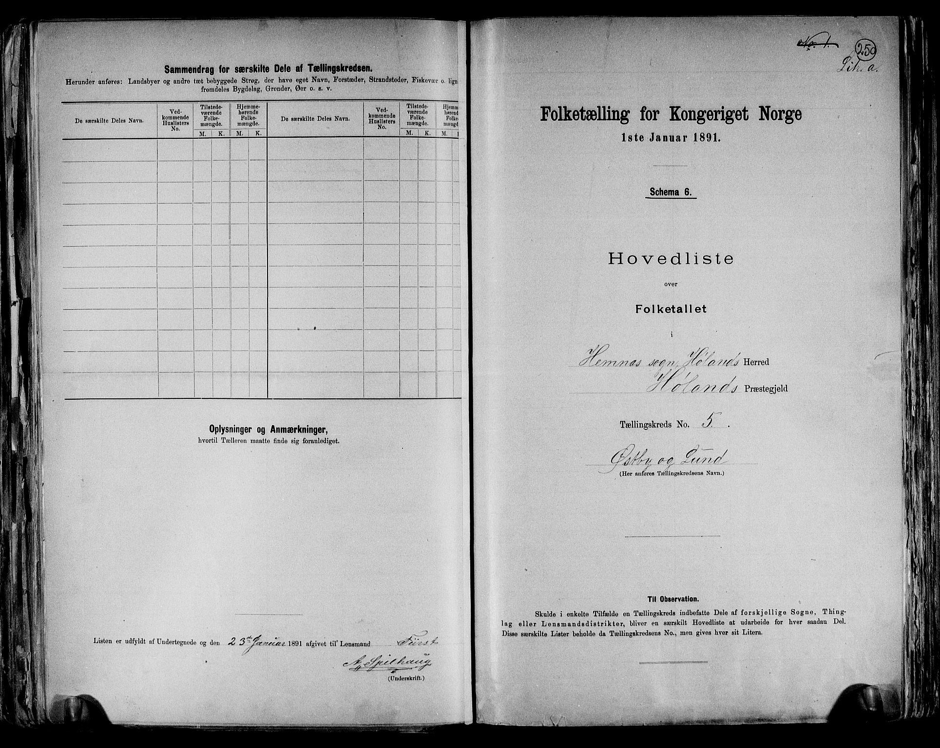 RA, 1891 census for 0221 Høland, 1891, p. 20