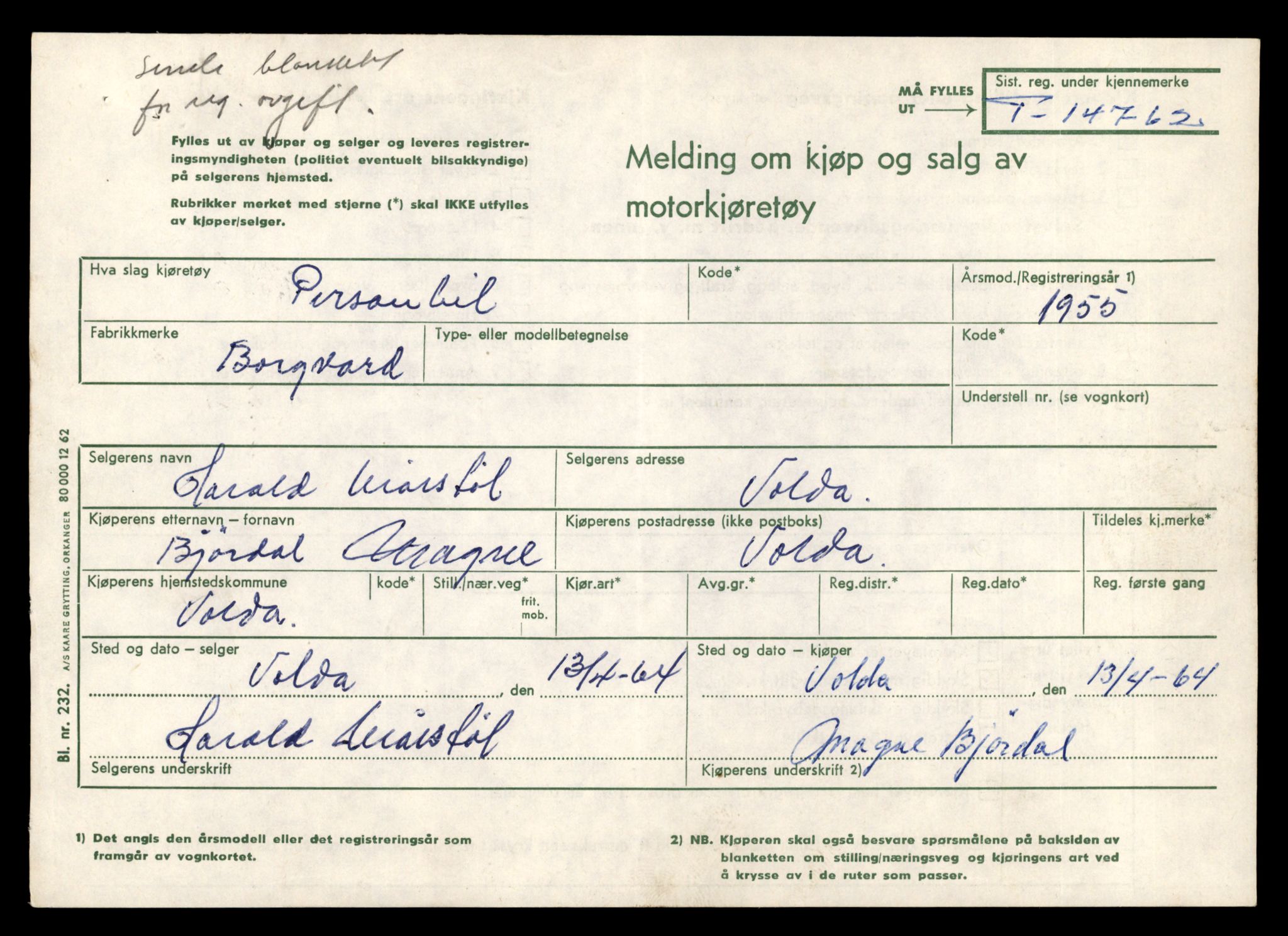 Møre og Romsdal vegkontor - Ålesund trafikkstasjon, AV/SAT-A-4099/F/Fe/L0048: Registreringskort for kjøretøy T 14721 - T 14863, 1927-1998, p. 834