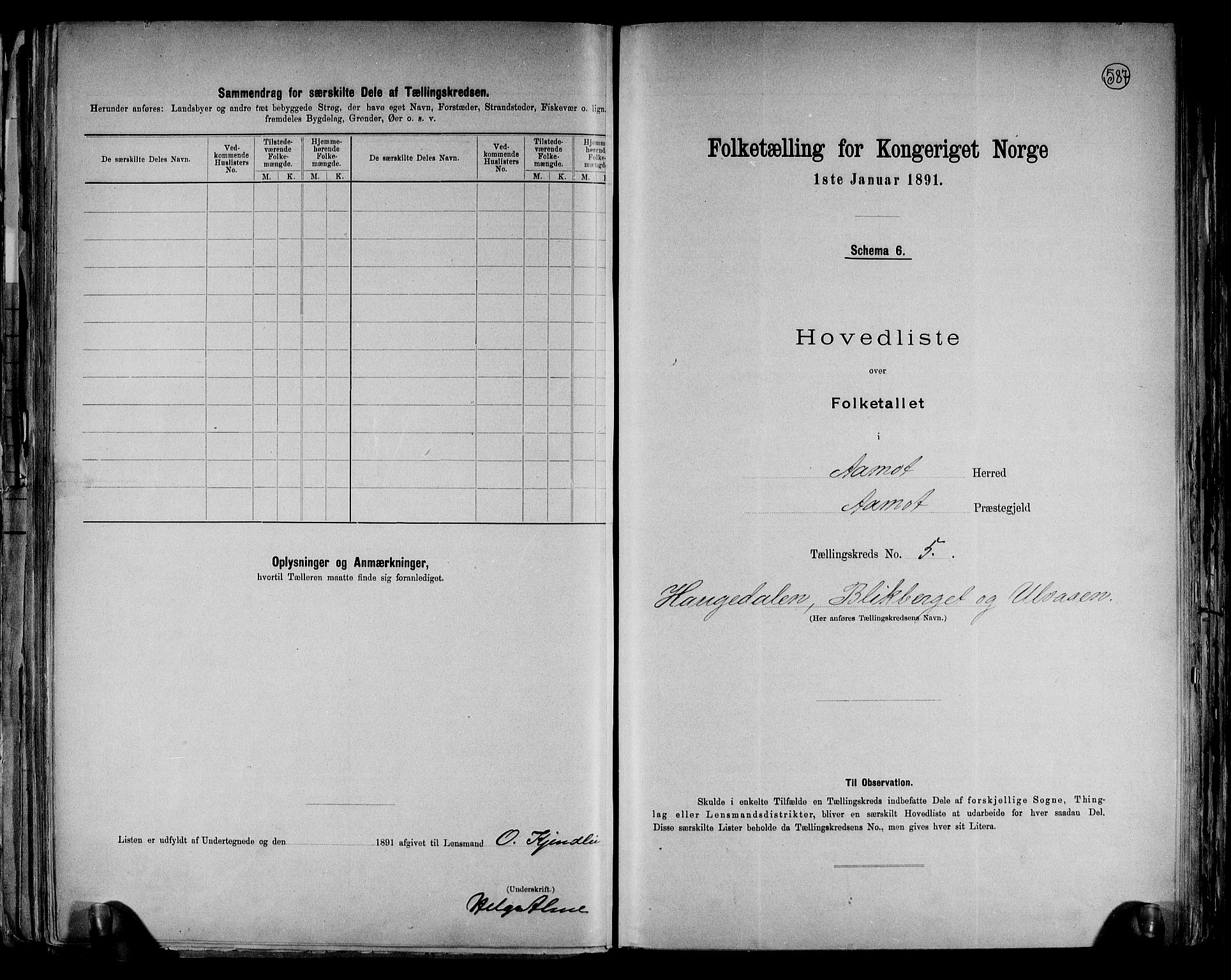 RA, 1891 census for 0429 Åmot, 1891, p. 16