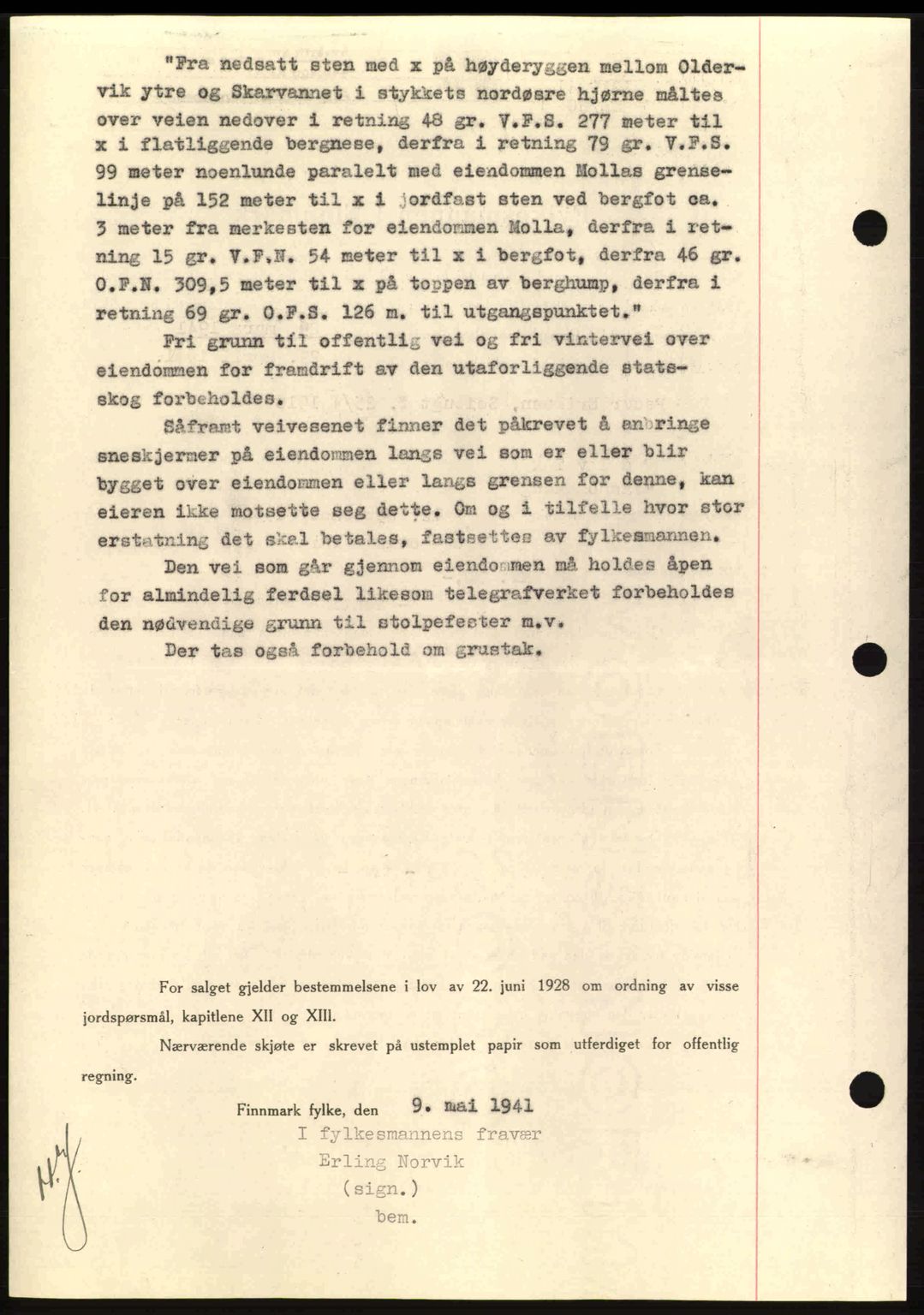 Alta fogderi/sorenskriveri, SATØ/SATØ-5/1/K/Kd/L0033pantebok: Mortgage book no. 33, 1940-1943, Diary no: : 238/1941