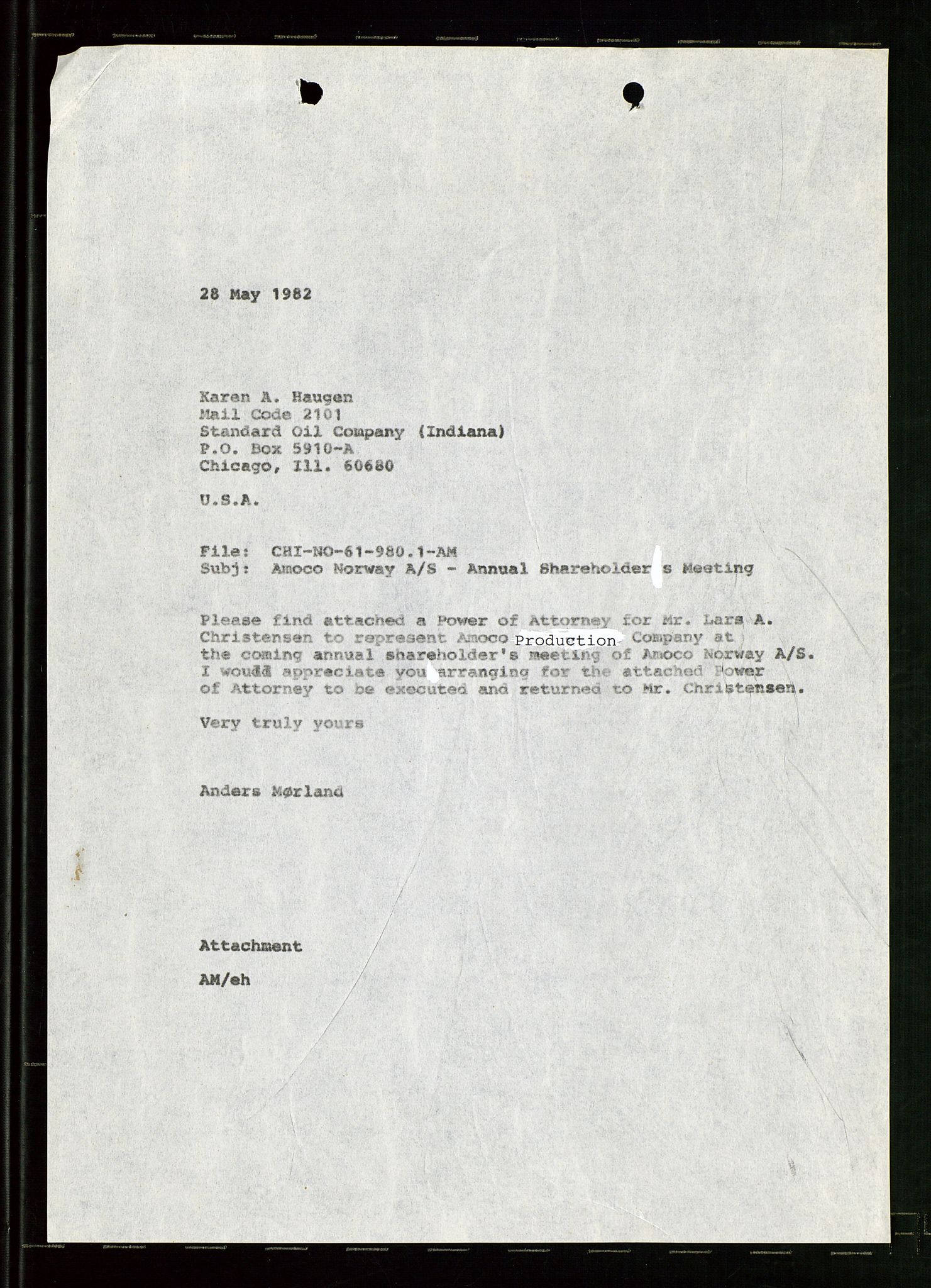 Pa 1740 - Amoco Norway Oil Company, AV/SAST-A-102405/22/A/Aa/L0001: Styreprotokoller og sakspapirer, 1965-1999, p. 166