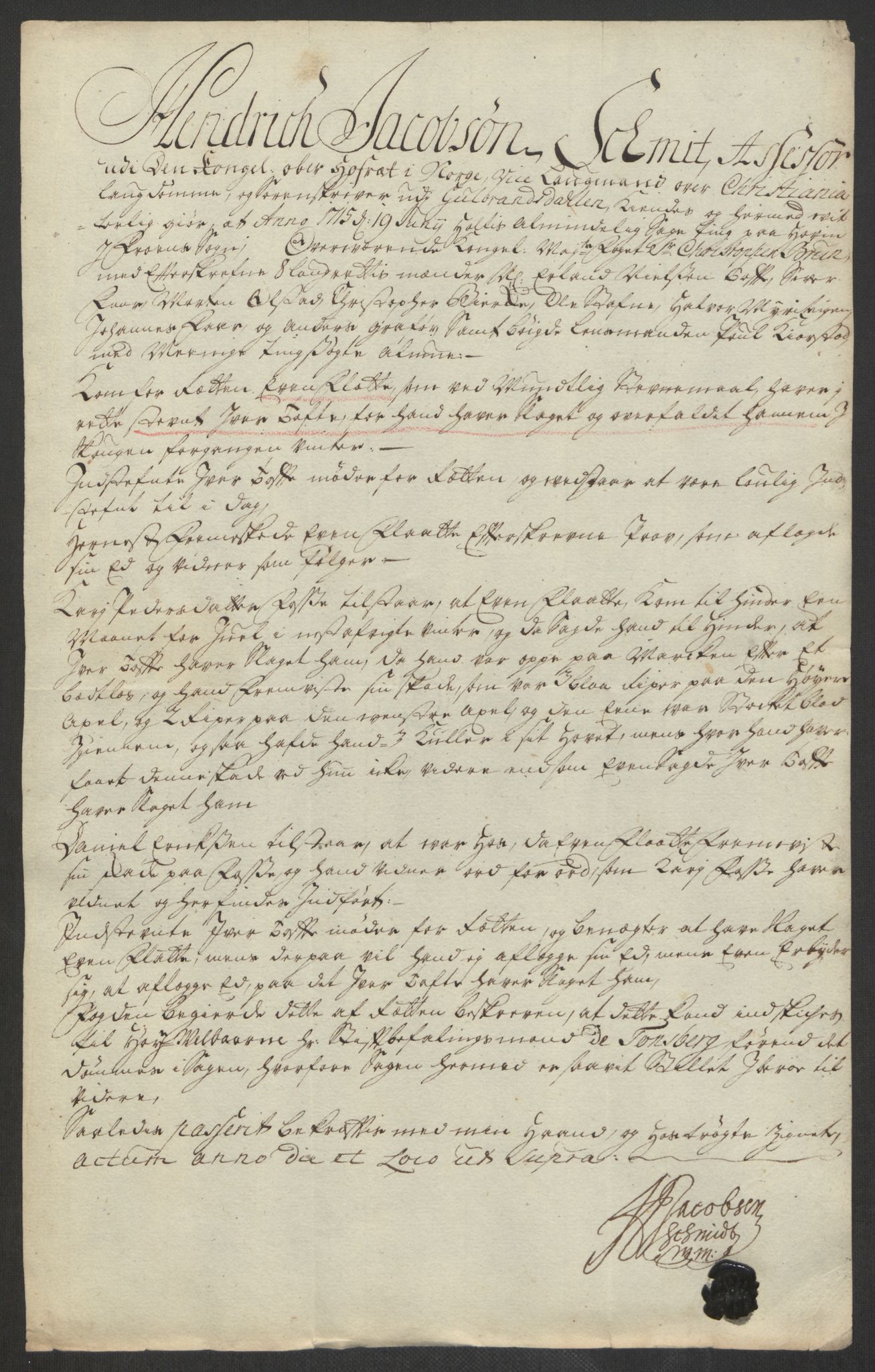 Kristiania stiftamt, AV/SAO-A-10386/E/Ed/Edp/L0001: Sorenskrivere, 1711-1721, p. 34