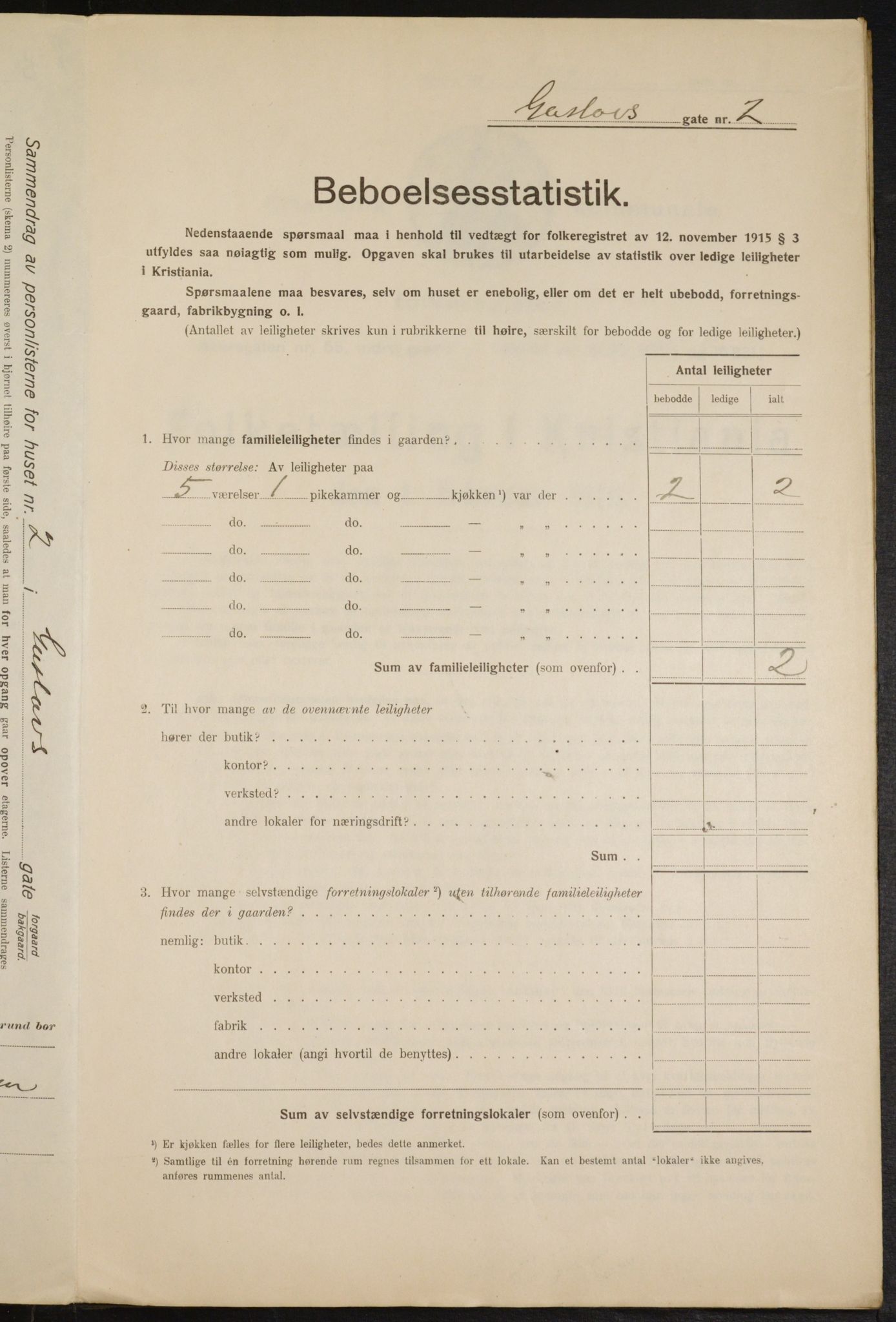 OBA, Municipal Census 1916 for Kristiania, 1916, p. 32978