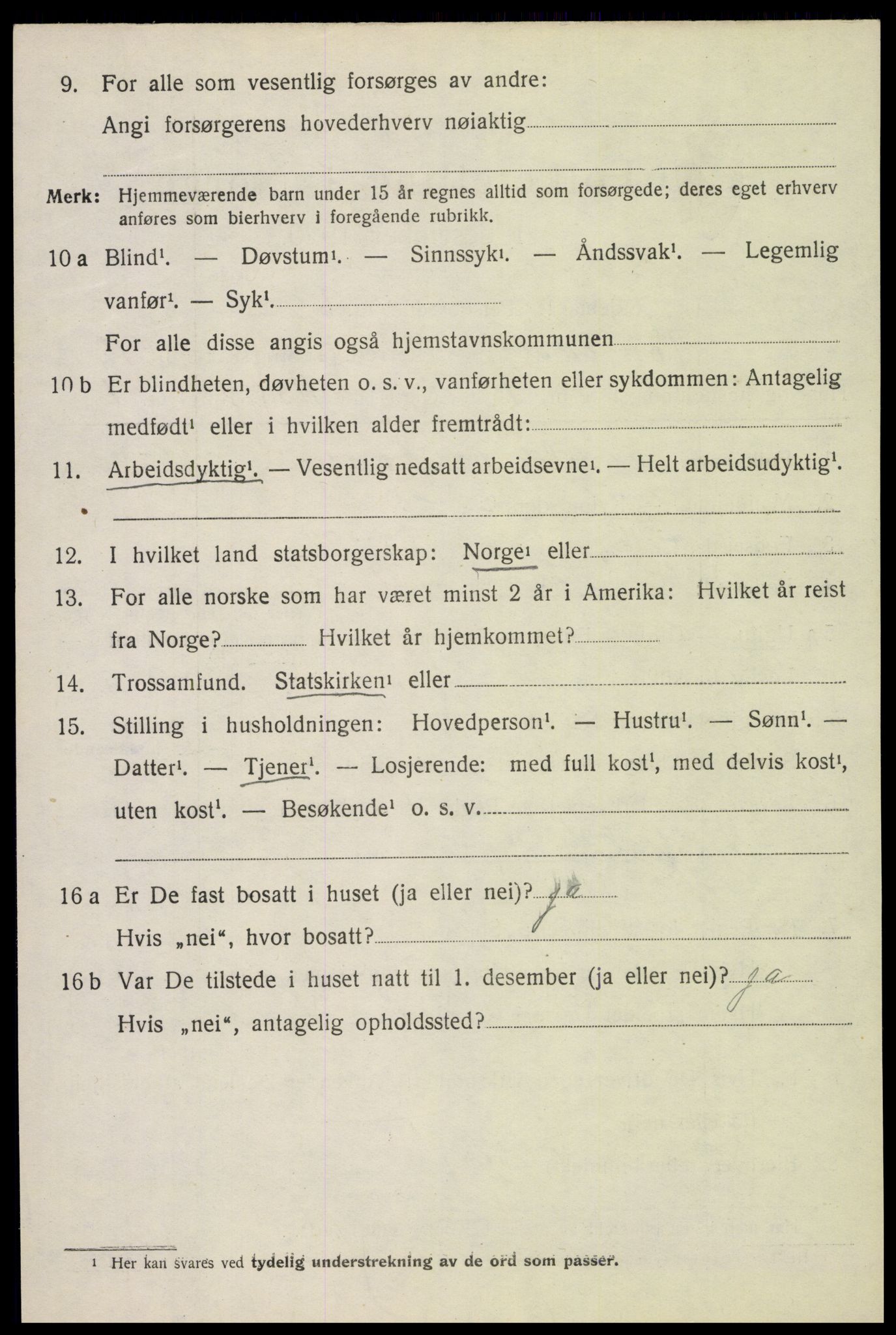 SAH, 1920 census for Romedal, 1920, p. 12606