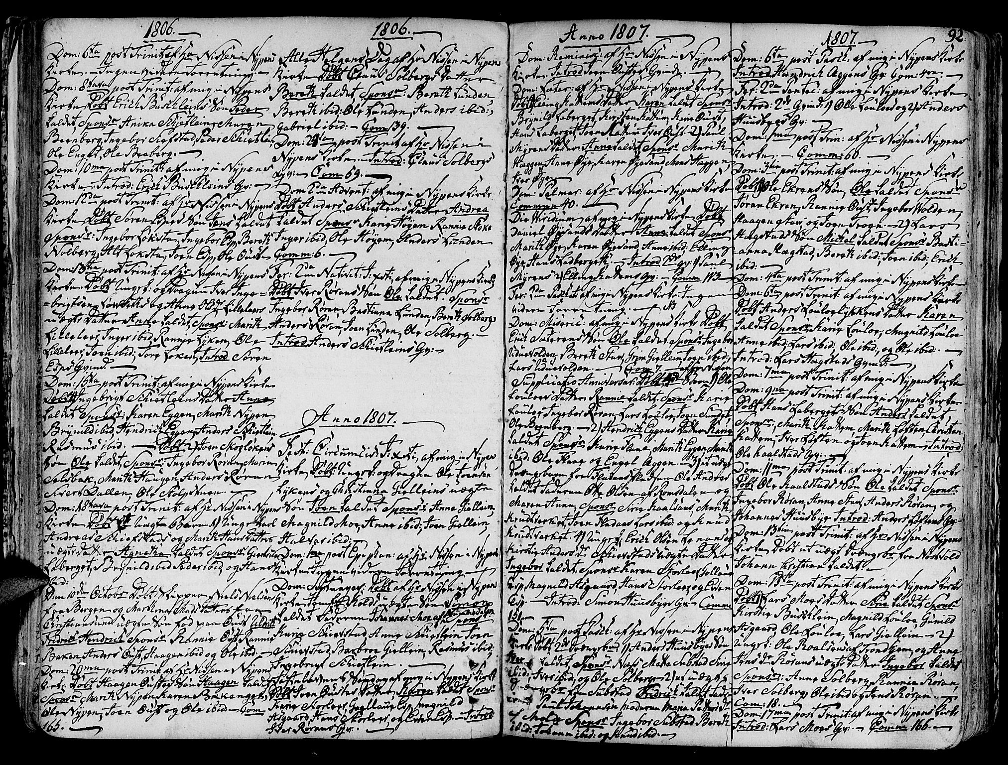 Ministerialprotokoller, klokkerbøker og fødselsregistre - Sør-Trøndelag, SAT/A-1456/691/L1063: Parish register (official) no. 691A02 /3, 1768-1815, p. 92