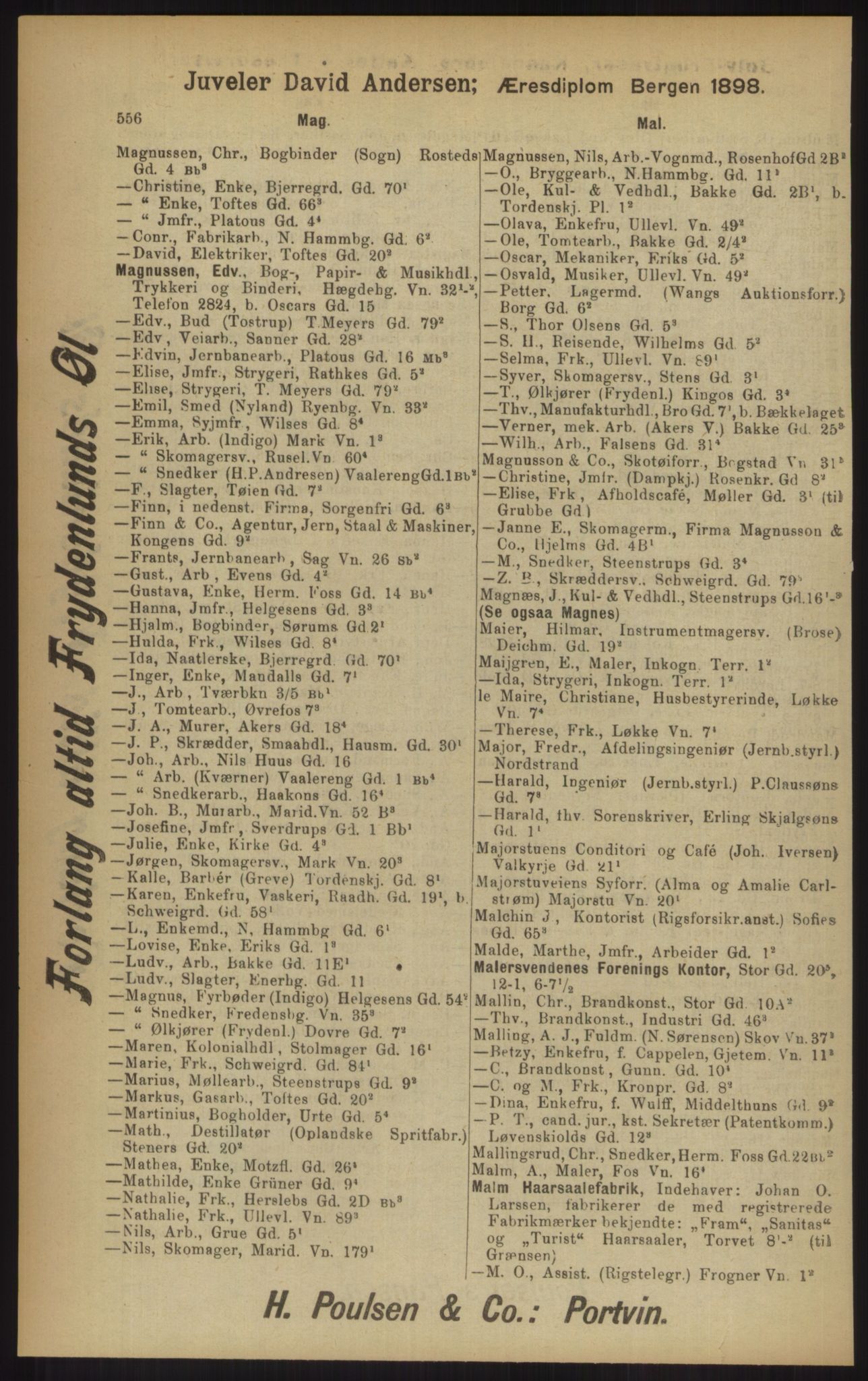 Kristiania/Oslo adressebok, PUBL/-, 1902, p. 556