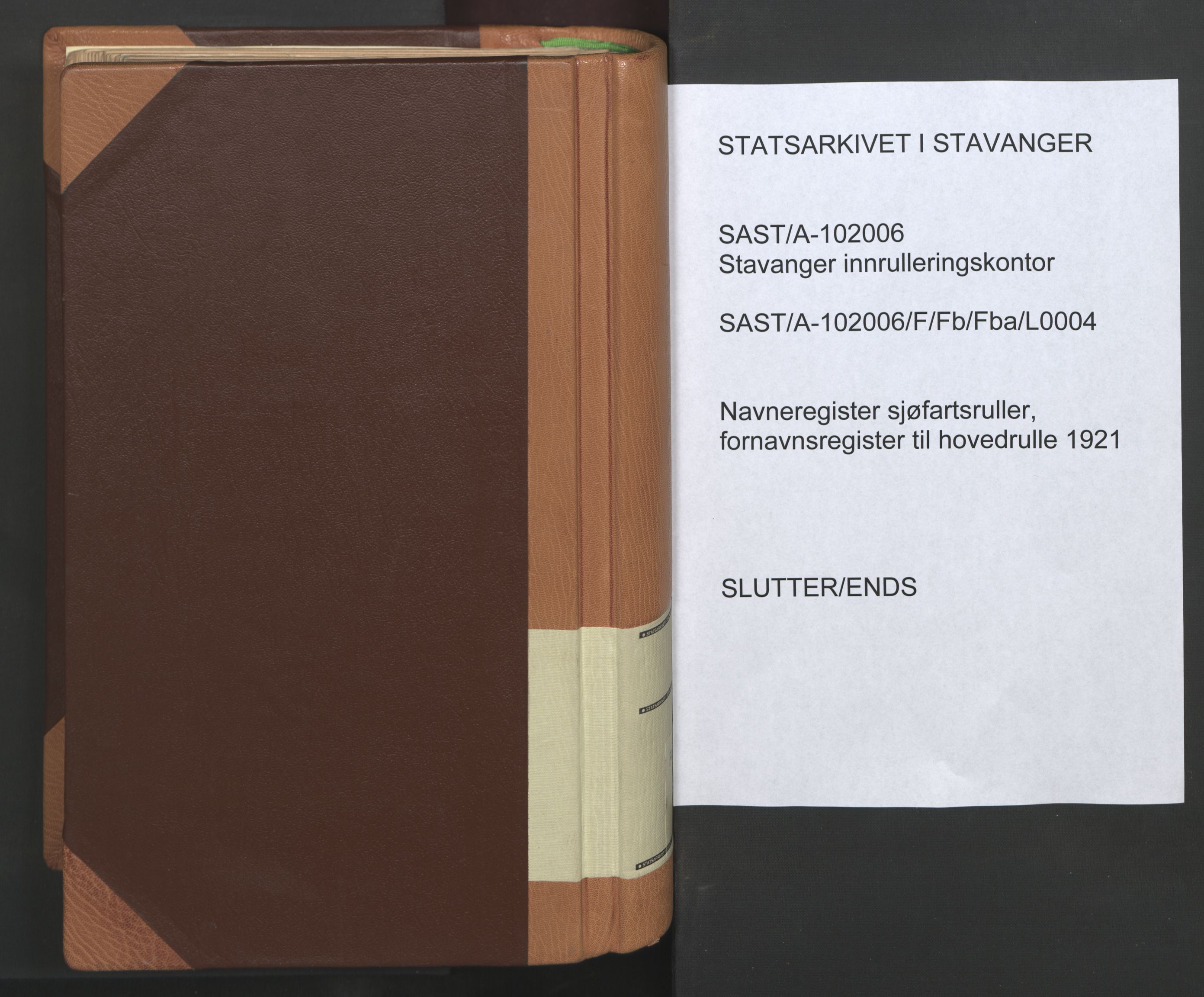 Stavanger sjømannskontor, SAST/A-102006/F/Fb/Fba/L0004: Navneregister sjøfartsruller, fornavnsregister til hovedrulle 1921, 1921-1947, p. 130