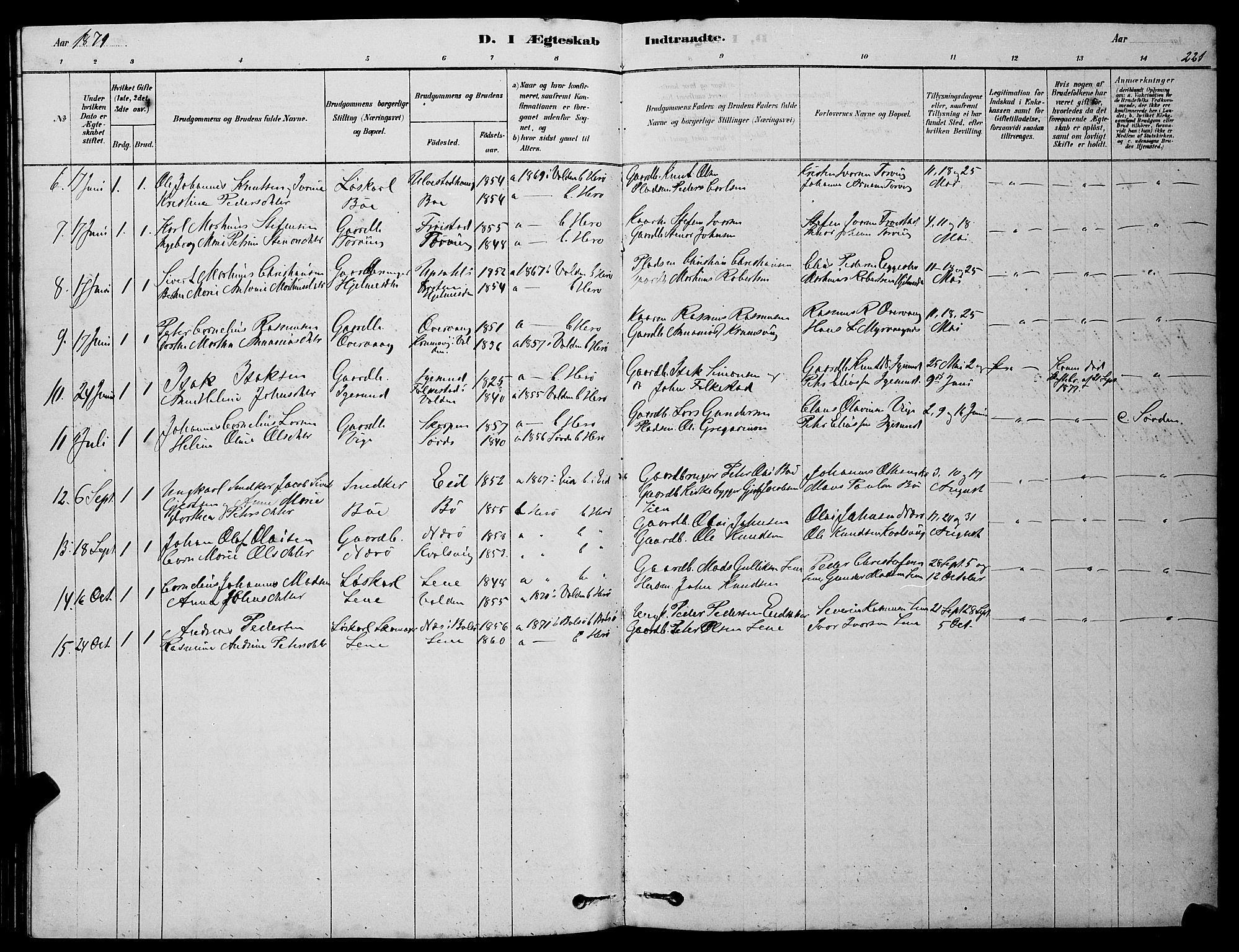 Ministerialprotokoller, klokkerbøker og fødselsregistre - Møre og Romsdal, AV/SAT-A-1454/507/L0081: Parish register (copy) no. 507C04, 1878-1898, p. 221