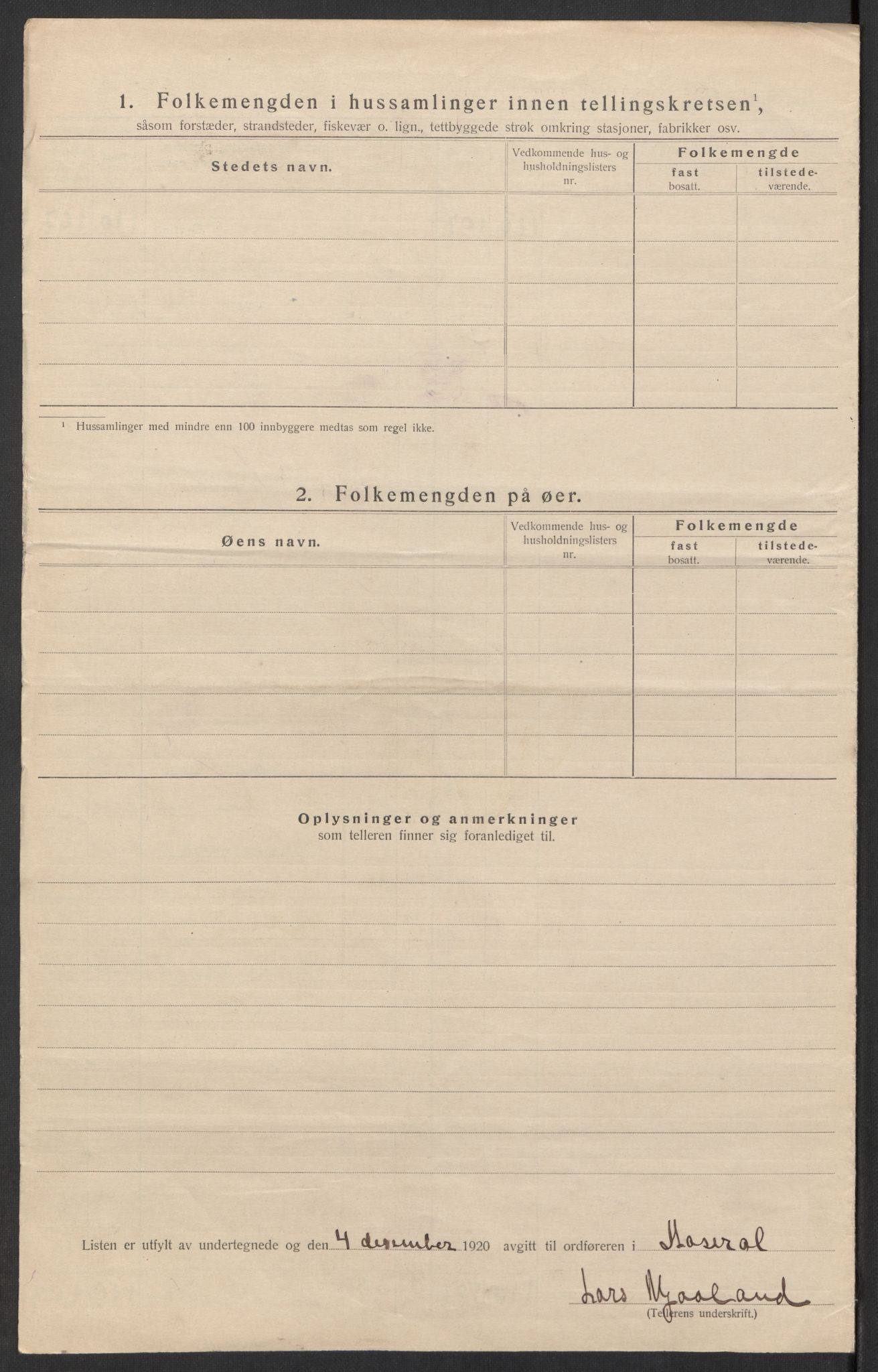 SAK, 1920 census for Åseral, 1920, p. 16