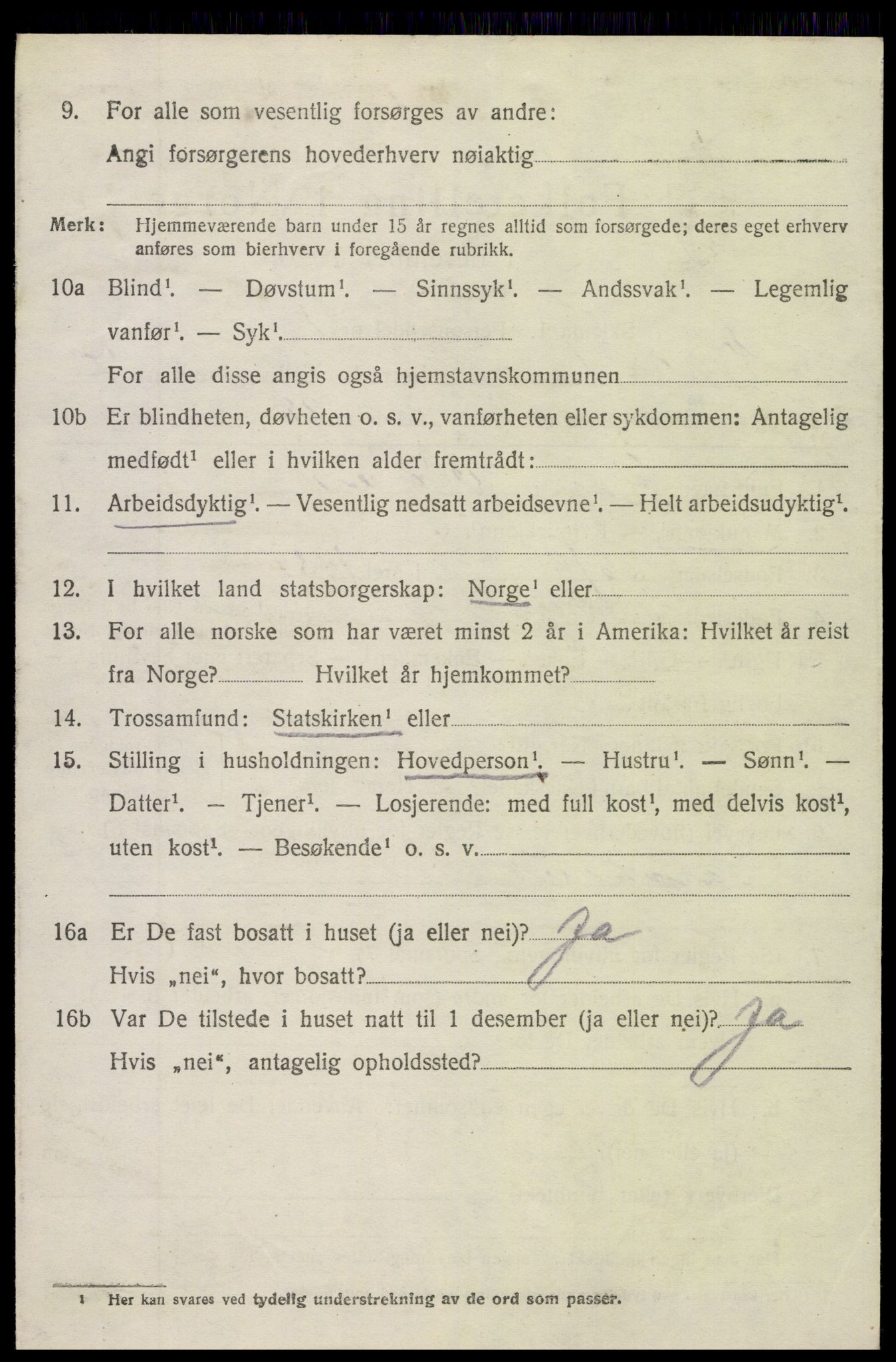 SAH, 1920 census for Nordre Land, 1920, p. 4505