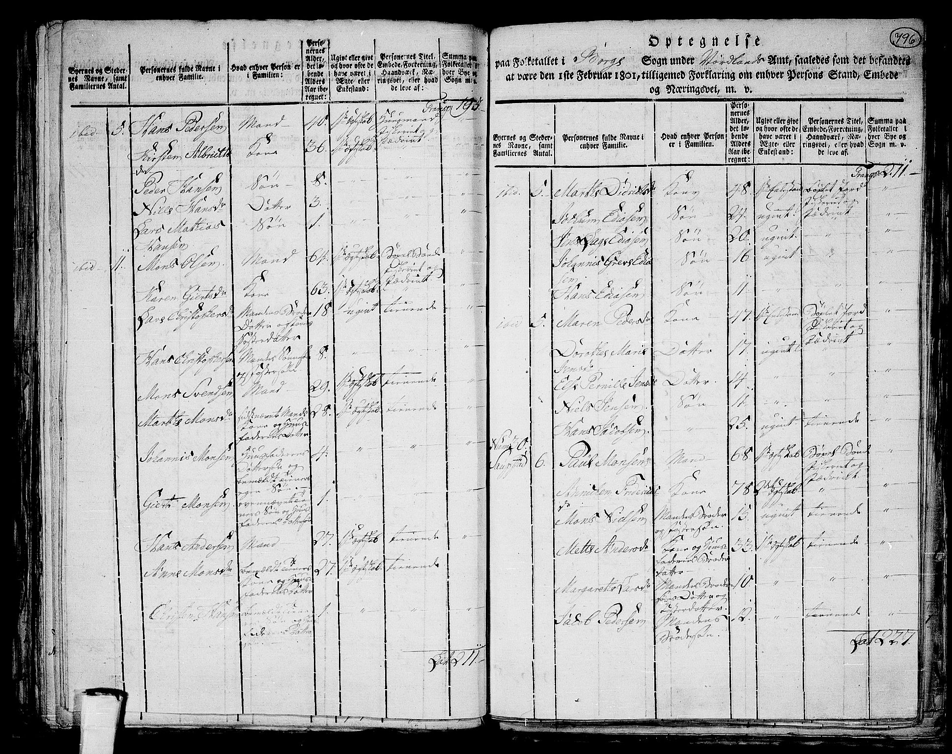 RA, 1801 census for 1862P Borge, 1801, p. 795b-796a