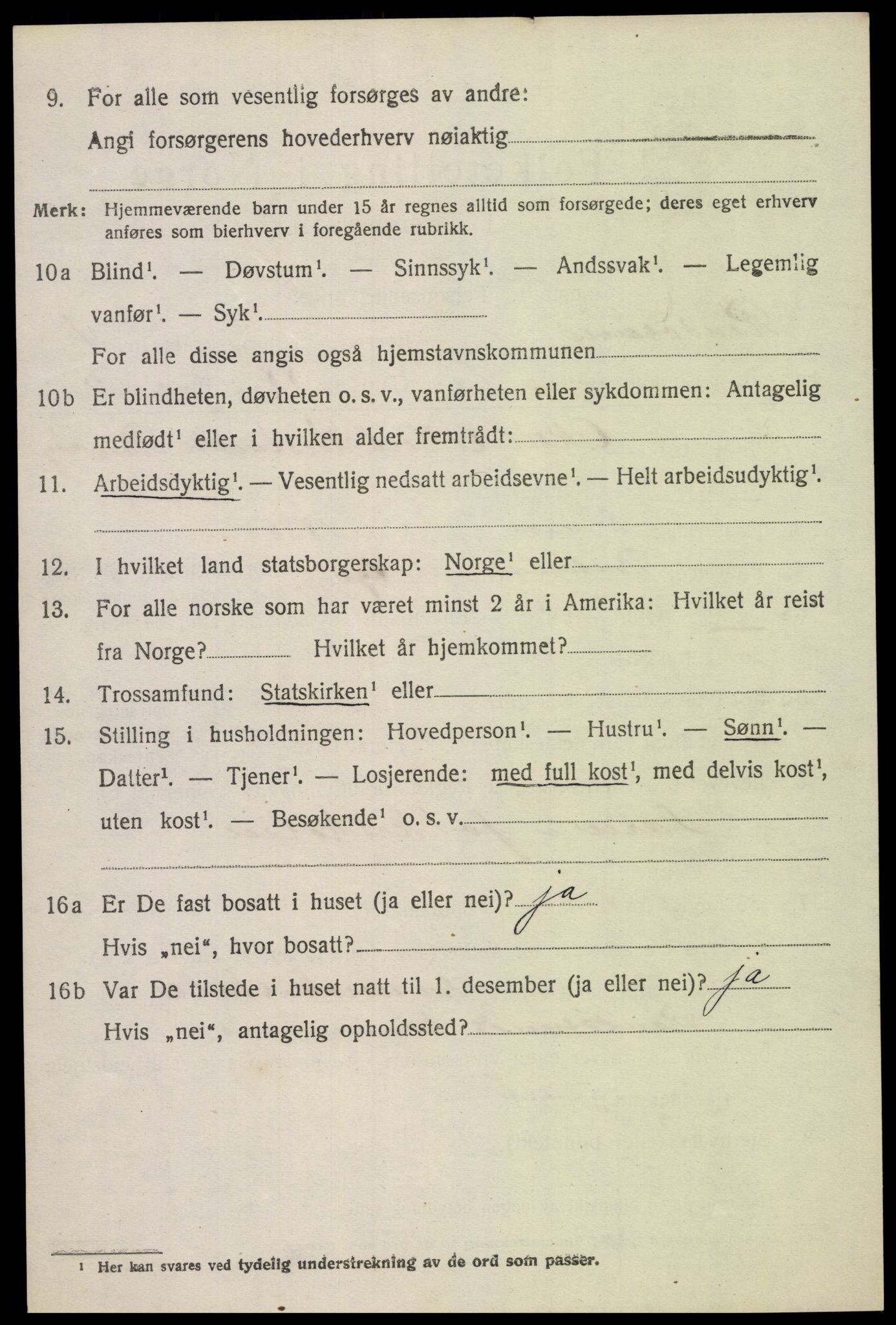 SAK, 1920 census for Randesund, 1920, p. 1785