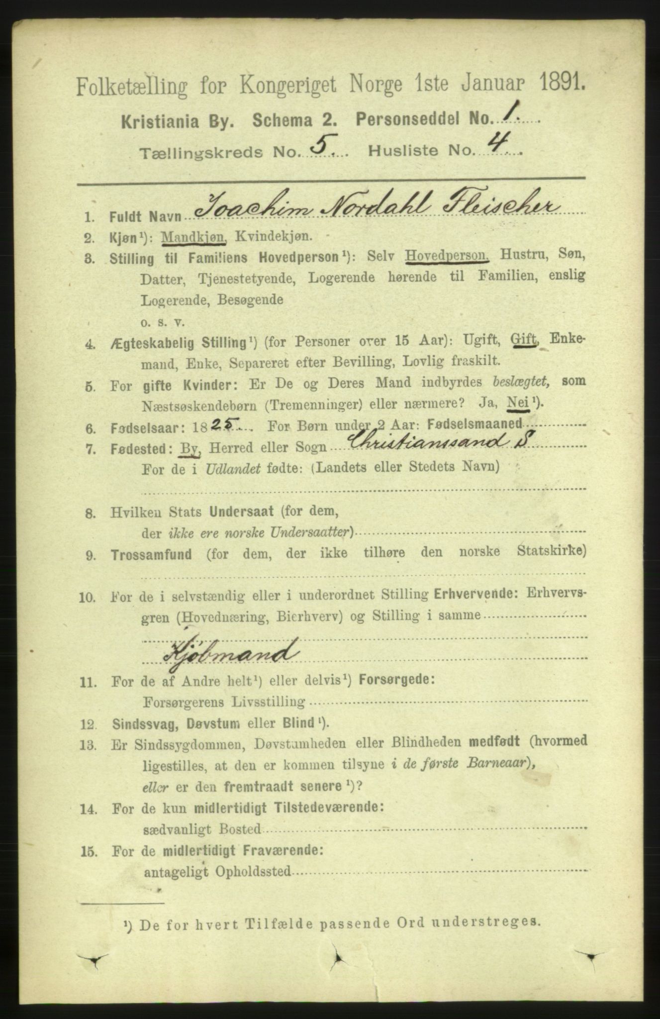 RA, 1891 census for 0301 Kristiania, 1891, p. 2348