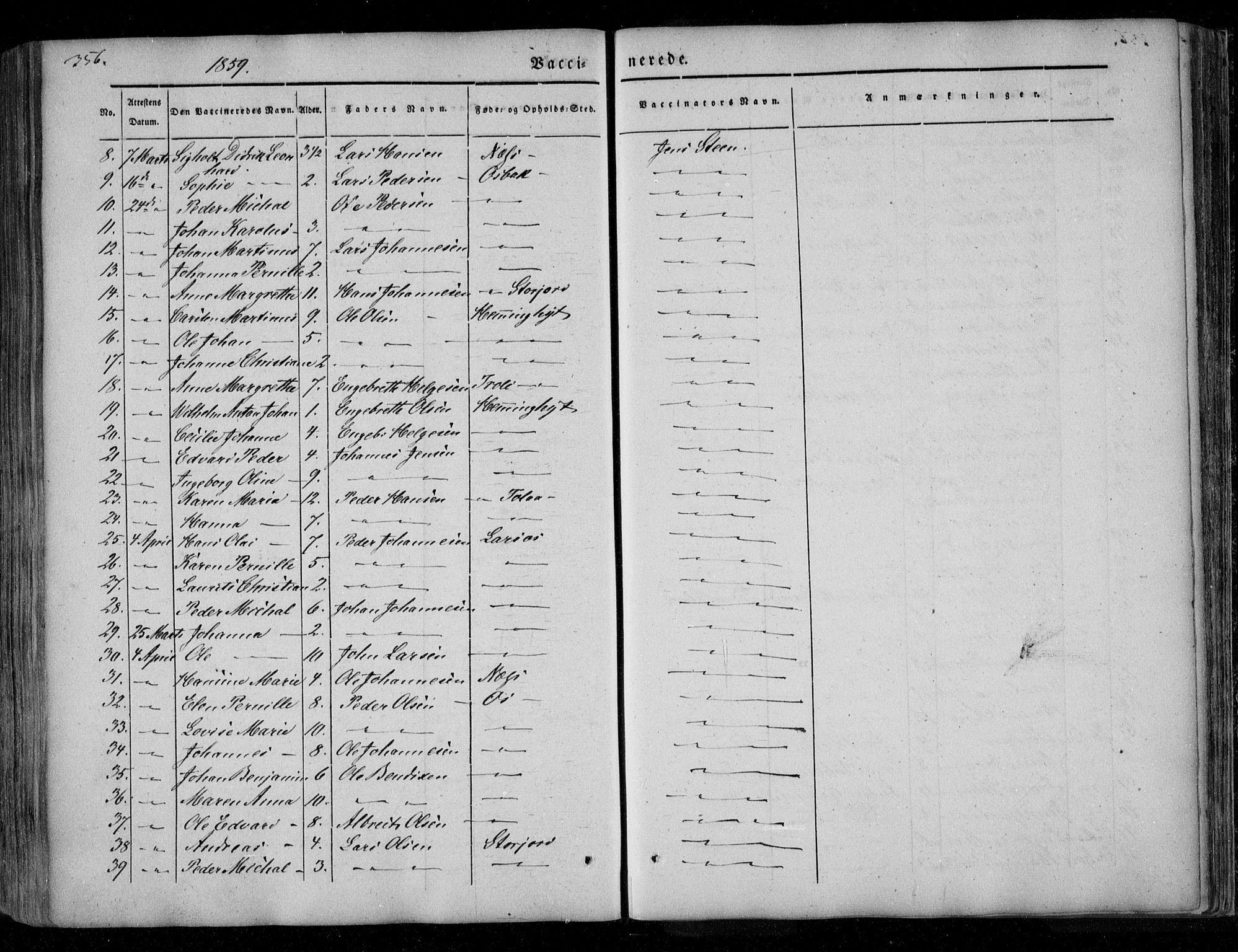 Ministerialprotokoller, klokkerbøker og fødselsregistre - Nordland, AV/SAT-A-1459/846/L0644: Parish register (official) no. 846A02, 1837-1872, p. 356